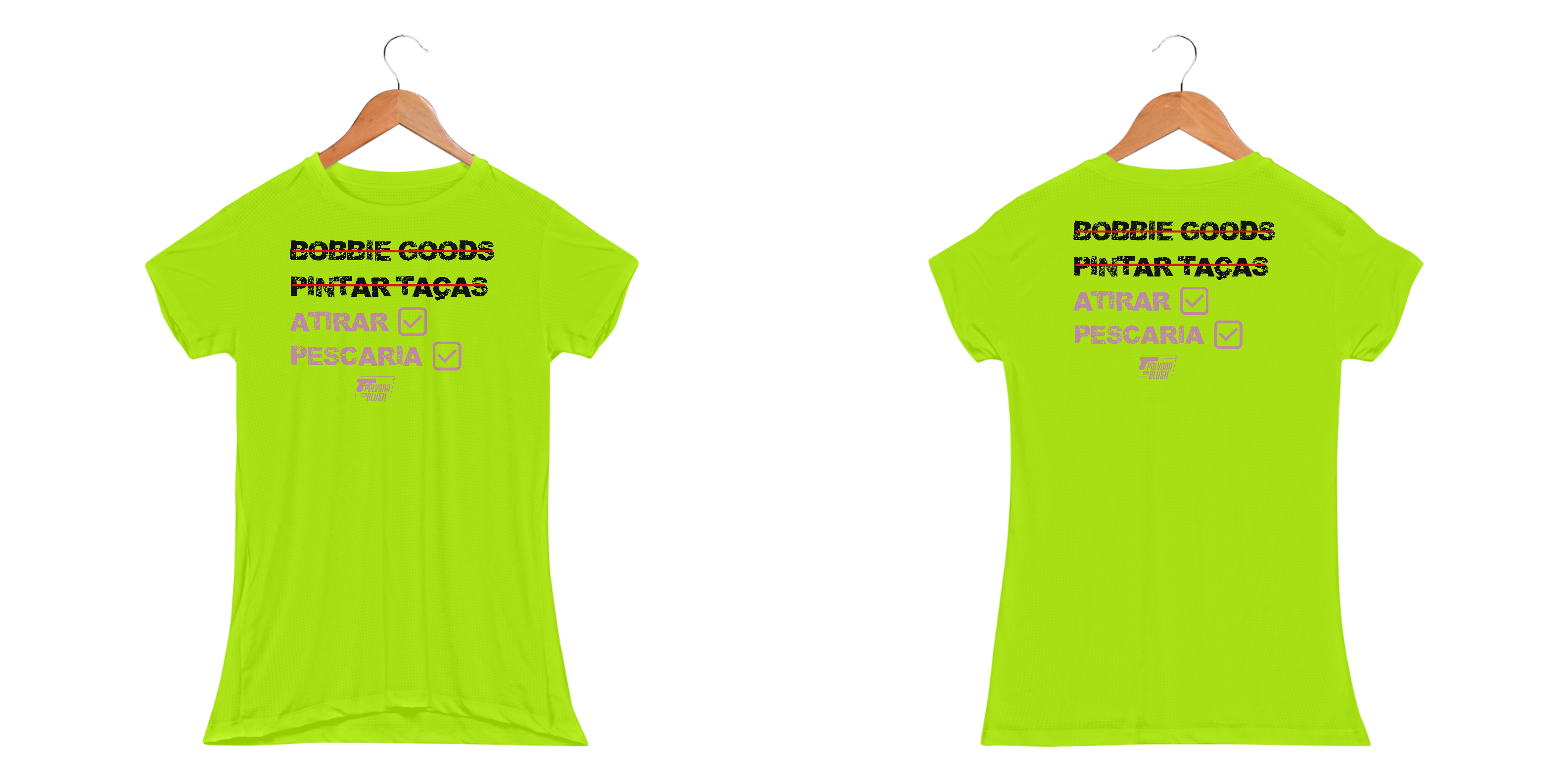 Checklist Brenda Provesi Pólvora com Blush Light Camiseta Dry Fit Baby Look