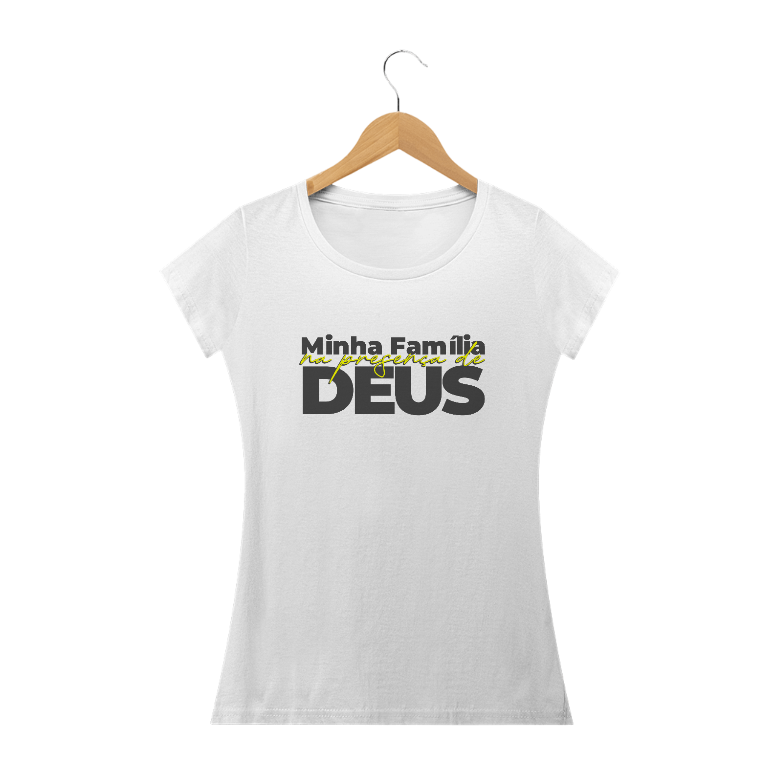 Nome do produto: Minha família na presença de Deus - Baby Look