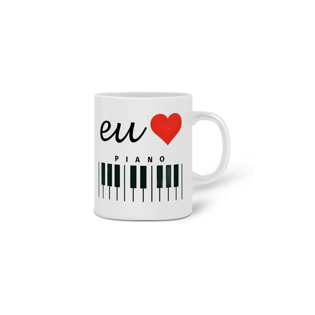 Caneca Eu Amo Piano