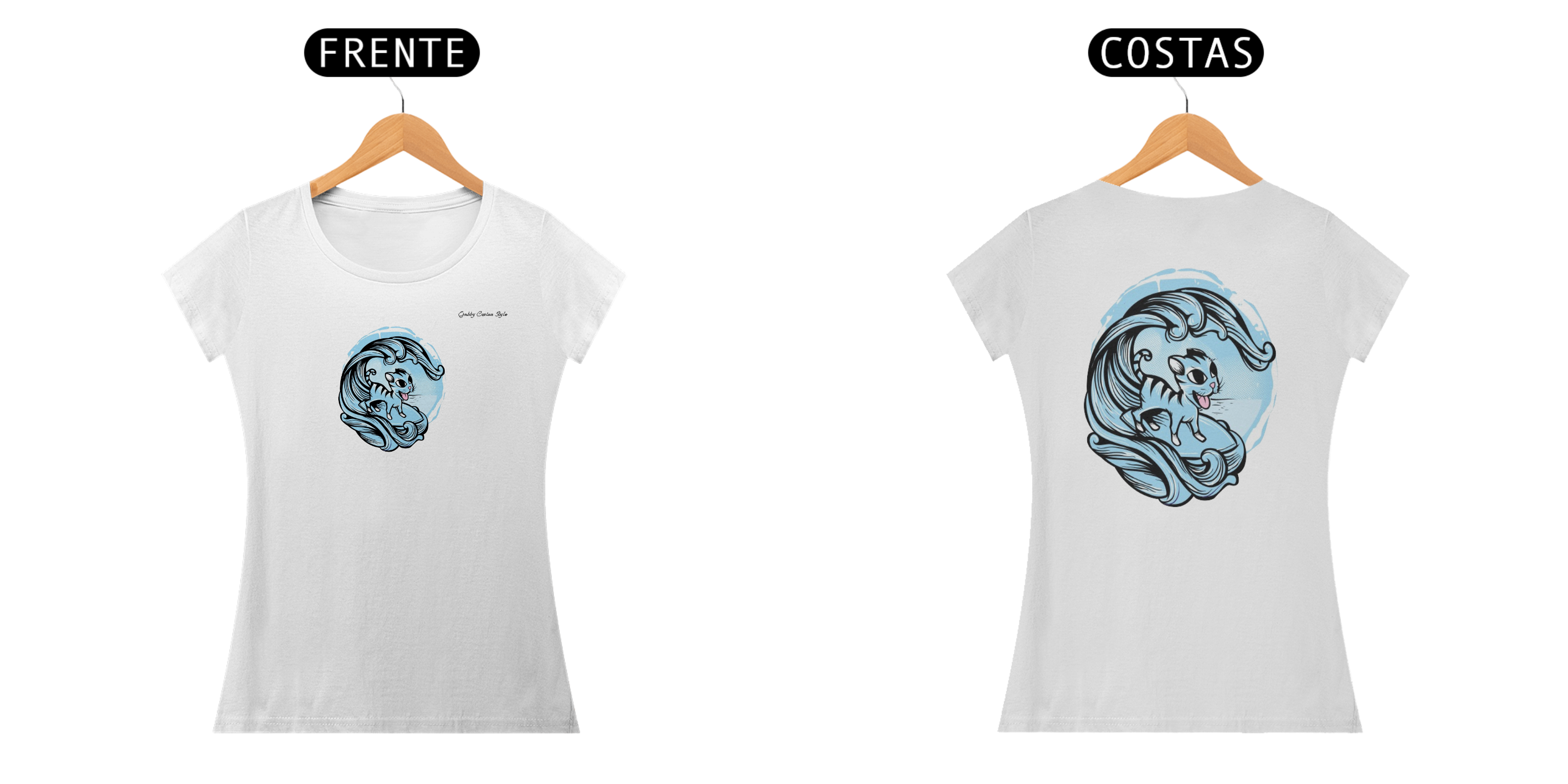 Nome do produto: Camiseta Moda Gatinha 