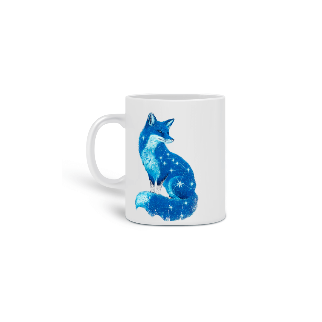 Nome do produto: Caneca Raposa Azul