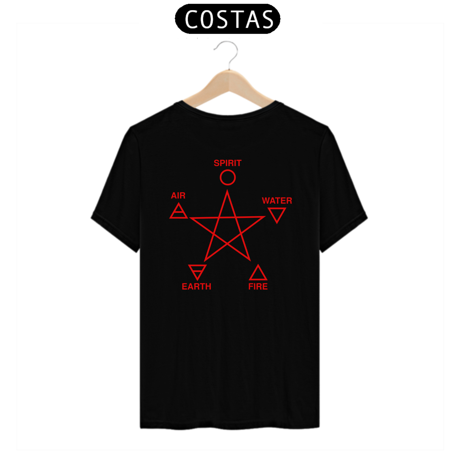 Nome do produto: camiseta Pentagrama 4 elementos
