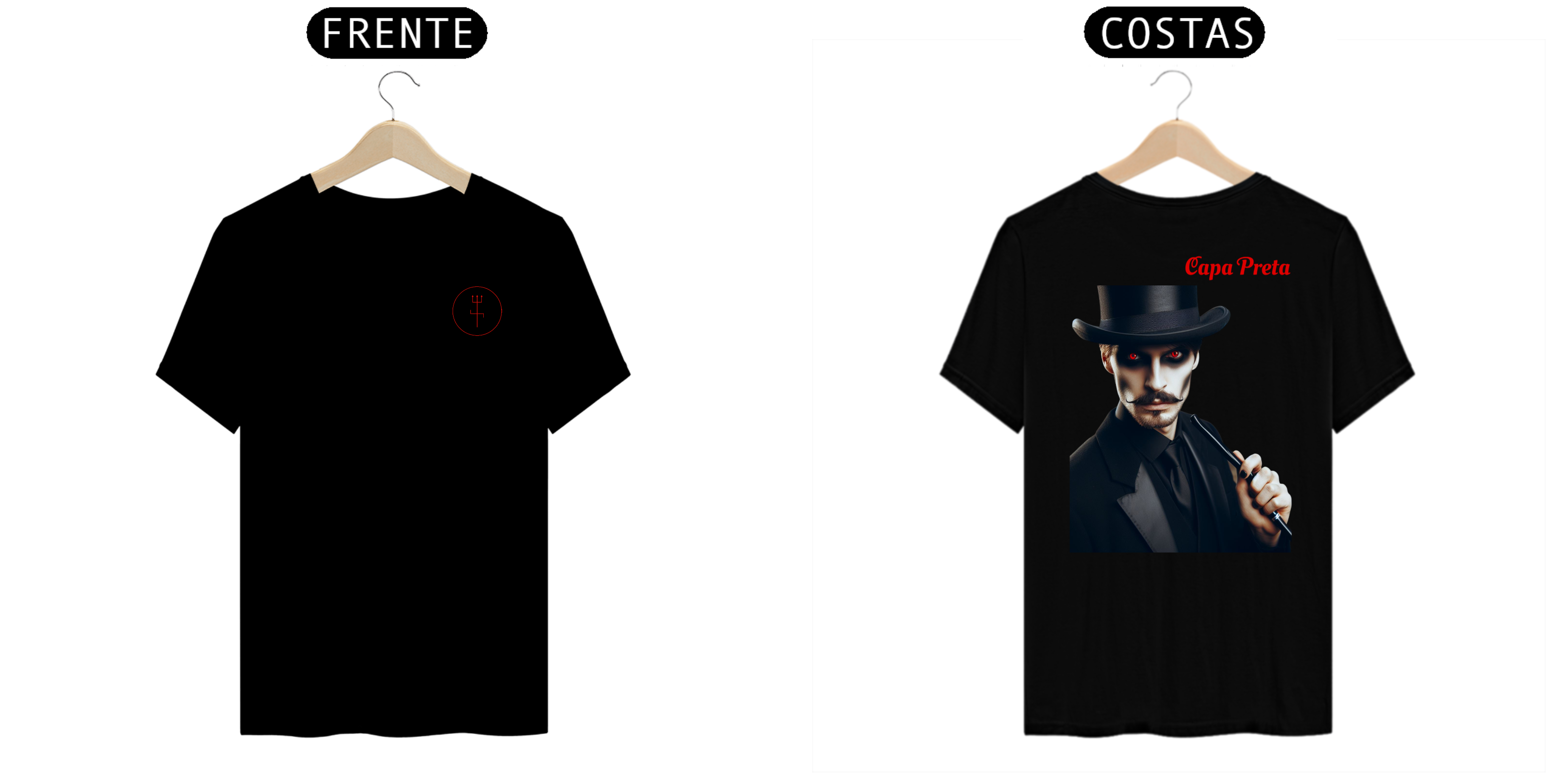 Nome do produto: Camiseta Exu Capa Preta