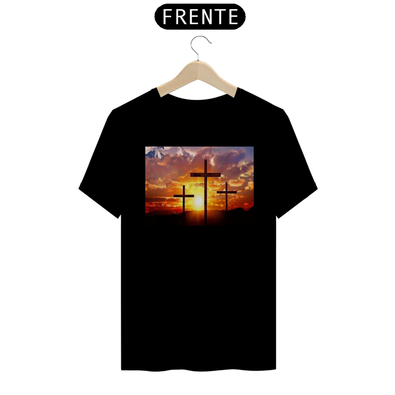 Nome do produto: CAMISA COM IMAGEM DE CRUZ