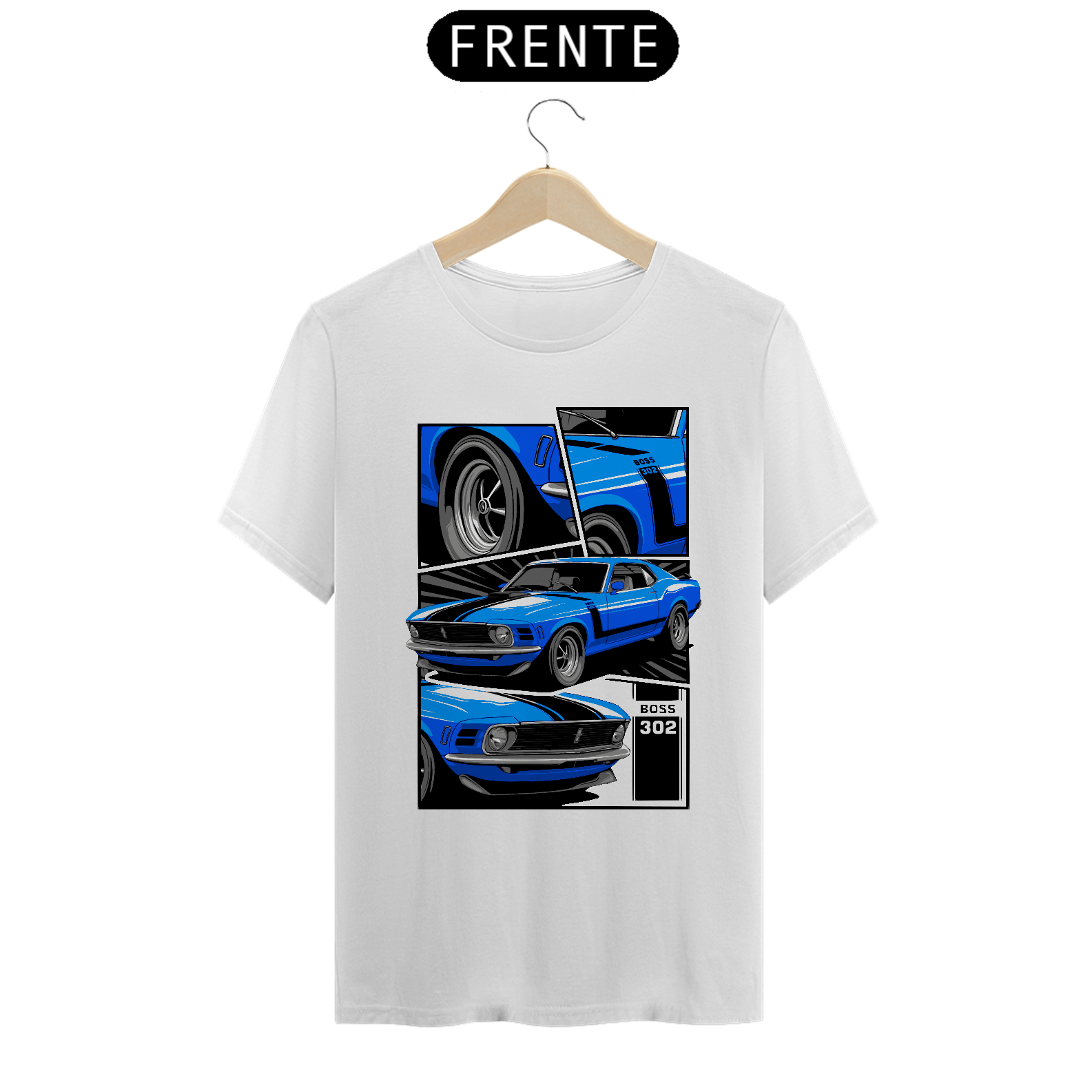 Nome do produto: Camiseta Mustang Boss 302