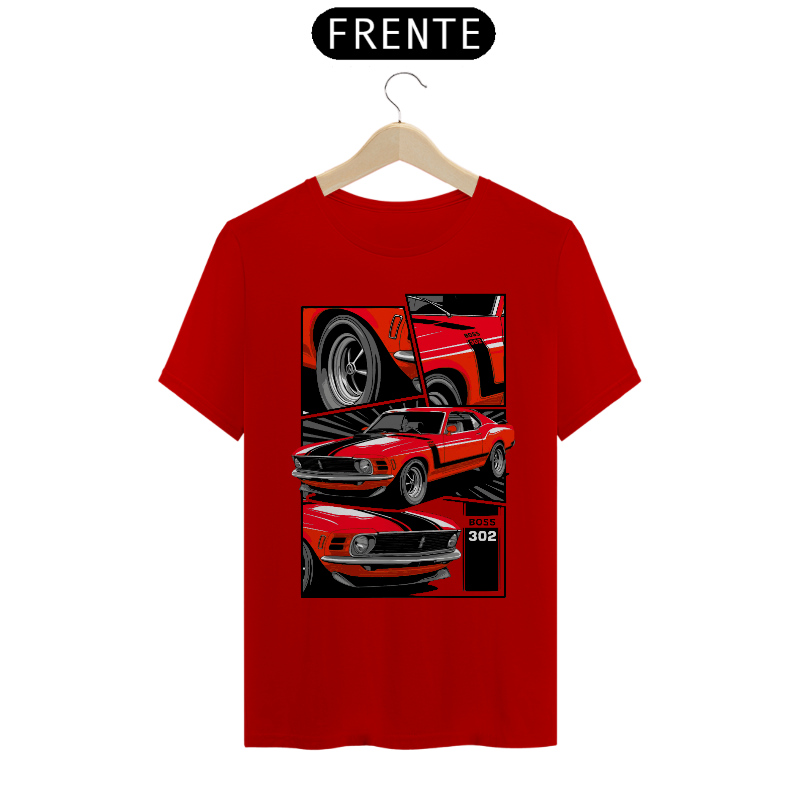Nome do produto: Camiseta Vermelha Mustang Boss