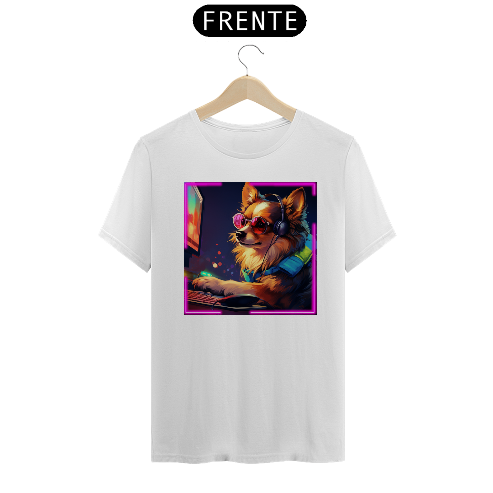 Nome do produto: Camiseta - Chihuahua Programador 2