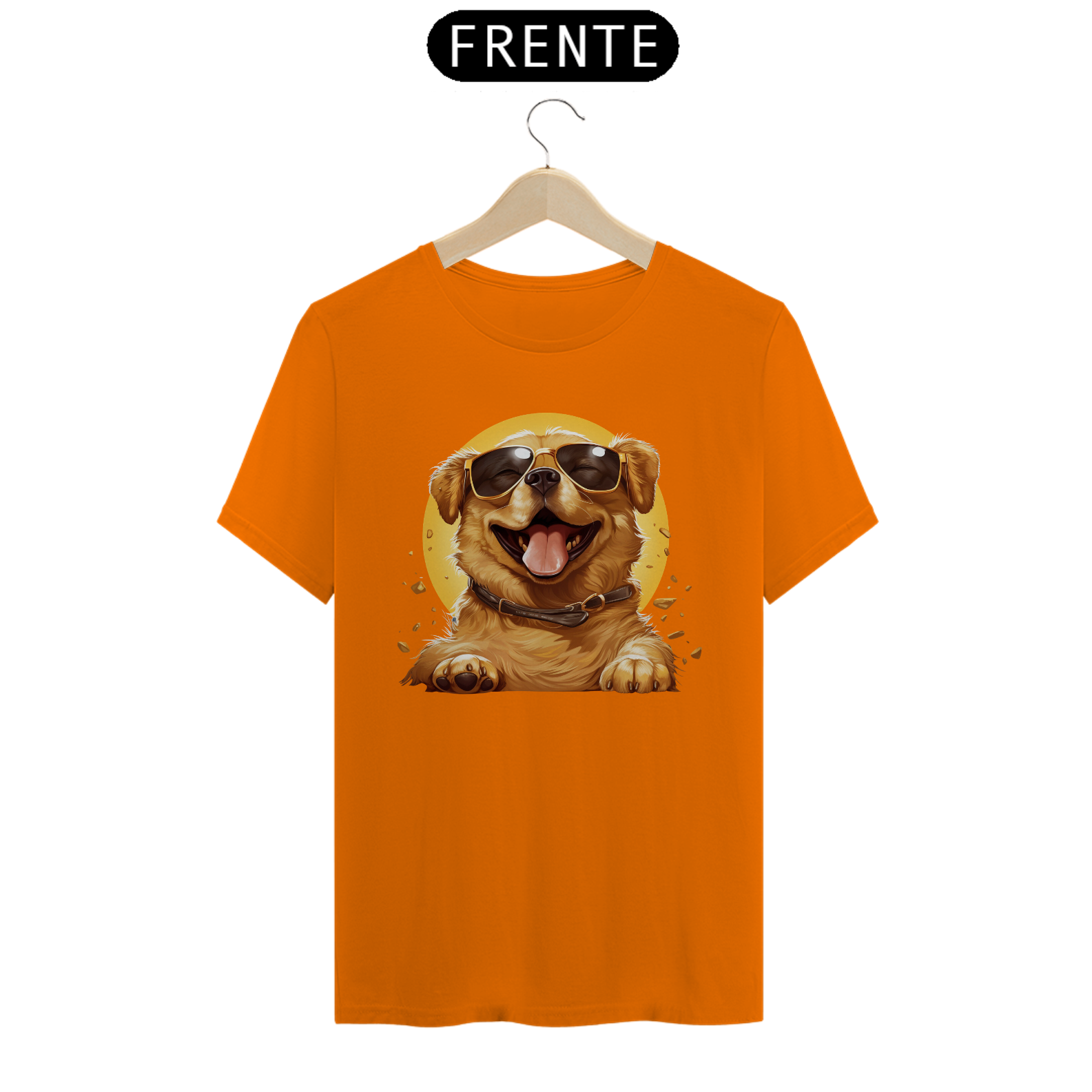 Nome do produto: Camiseta - Cachorro Caramelo Feliz