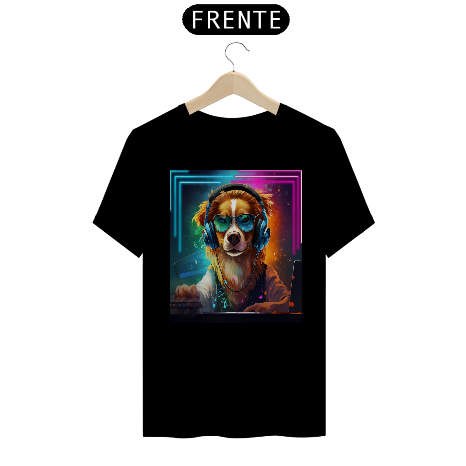 Nome do produto: Camiseta - Dog Nerd Neon