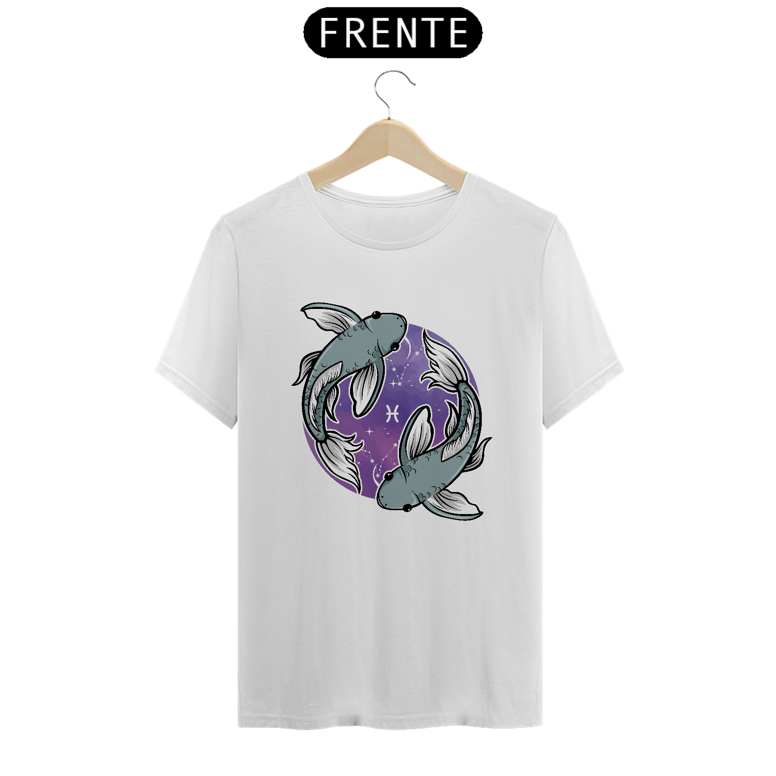Nome do produto: Camiseta Signo de Peixes Astrologia Zodíaco Pisciano Horoscopo Unissex