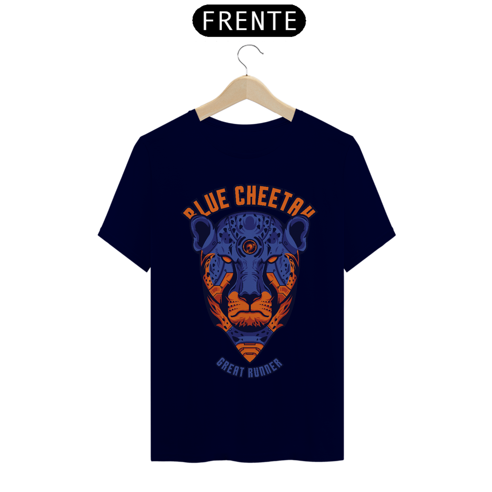 Nome do produto: Camiseta T-shirt Blue Cheetah