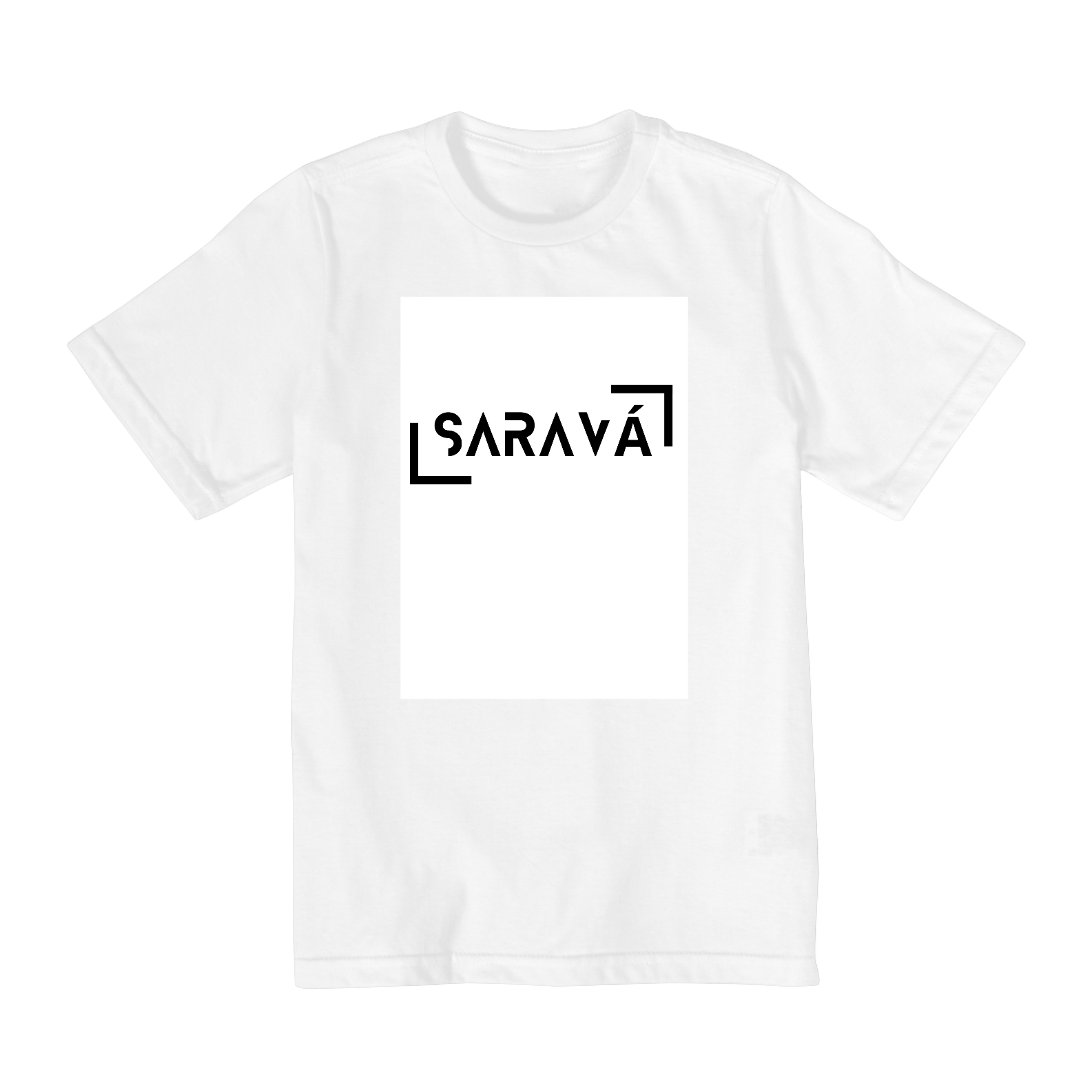 Nome do produto: Camiseta Infantil Branca Saravá