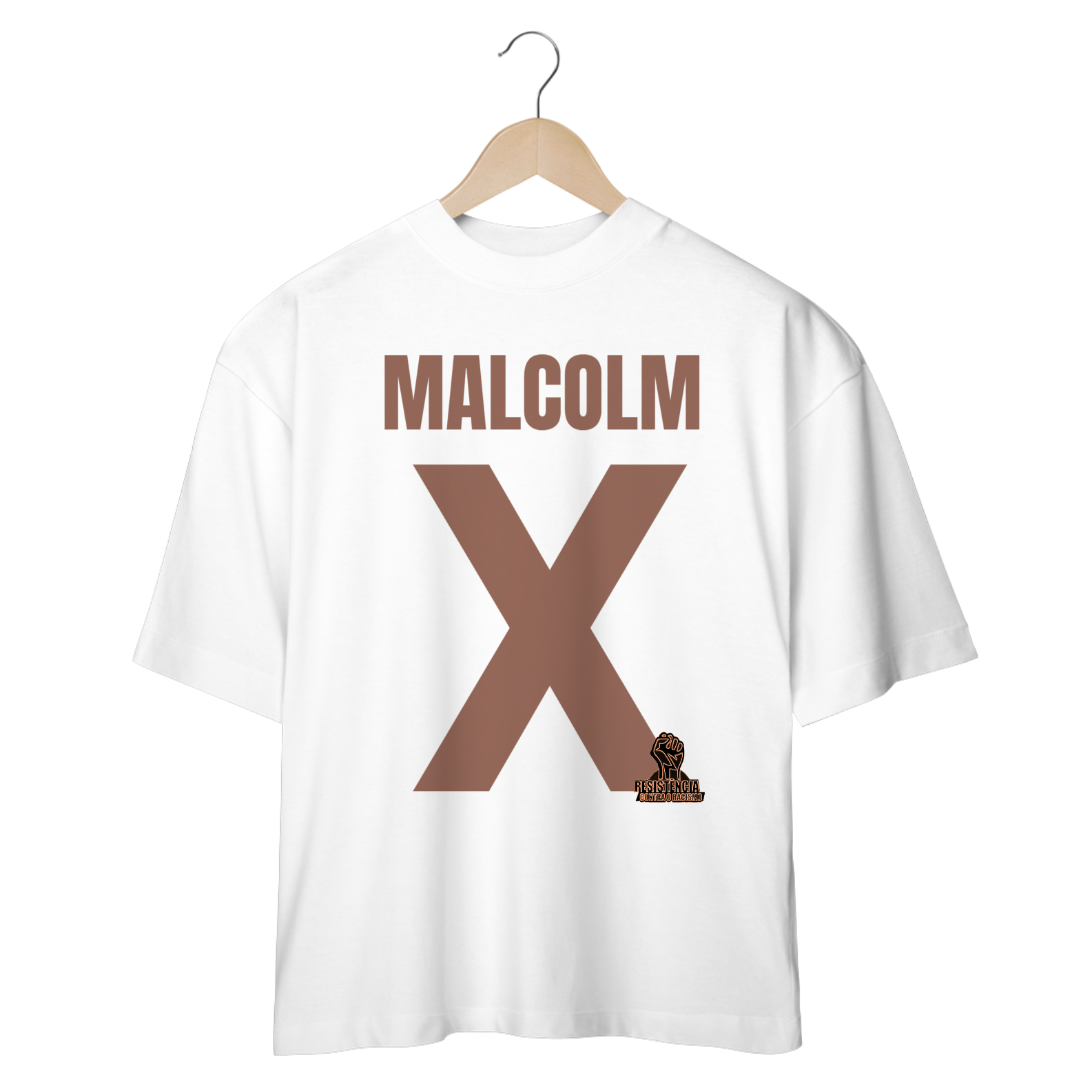 camisa oversized Malcolm x