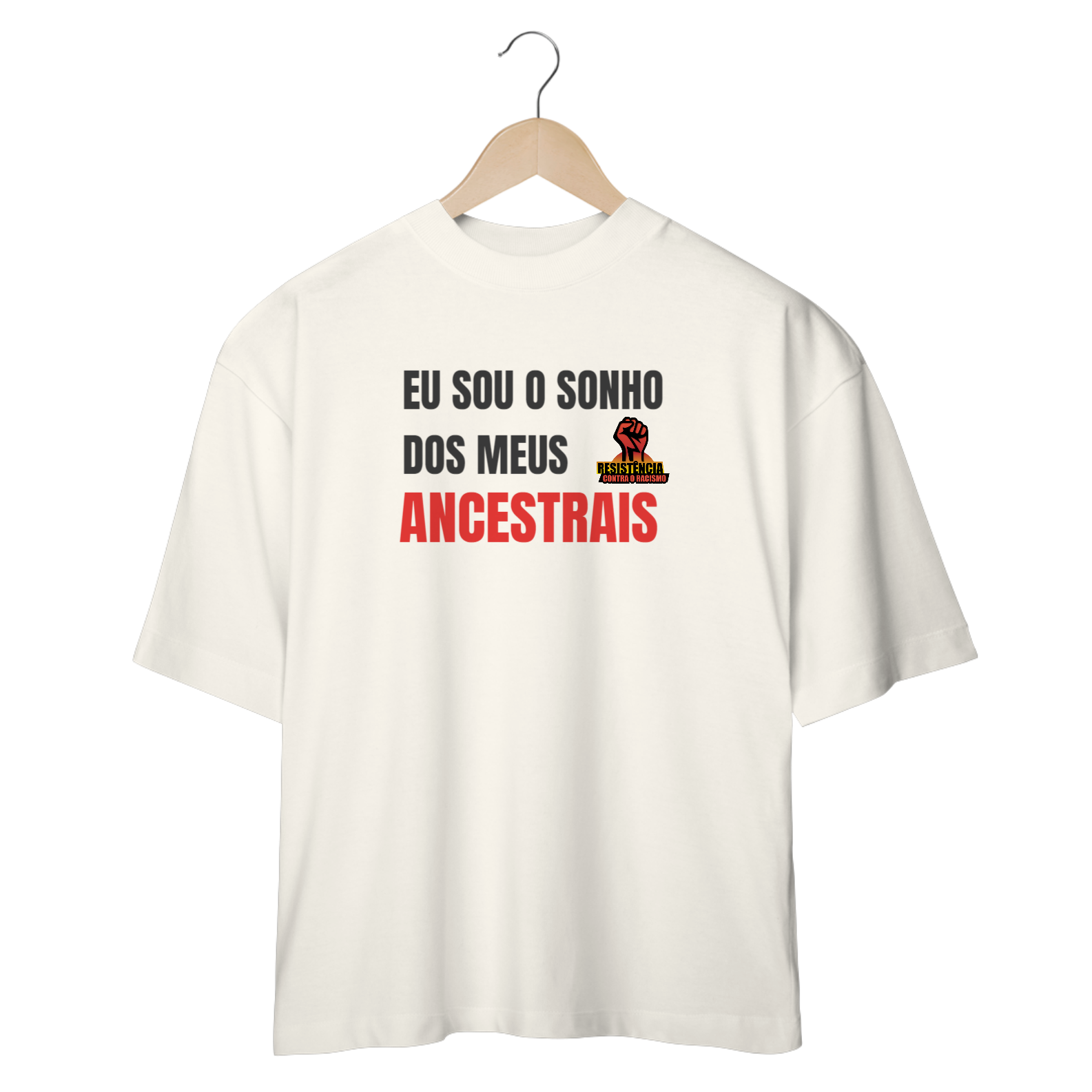 camisa oversized Sonho de meus ancestrais