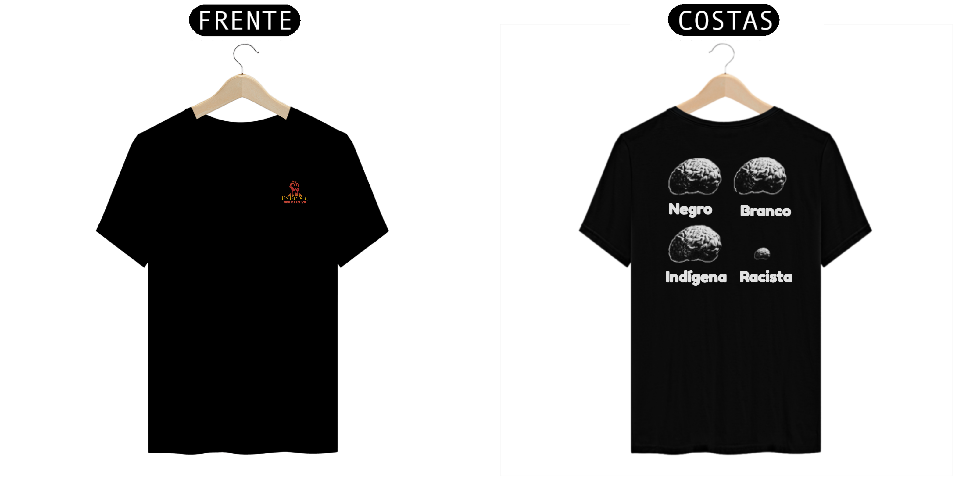 Camisa cérebro racista 