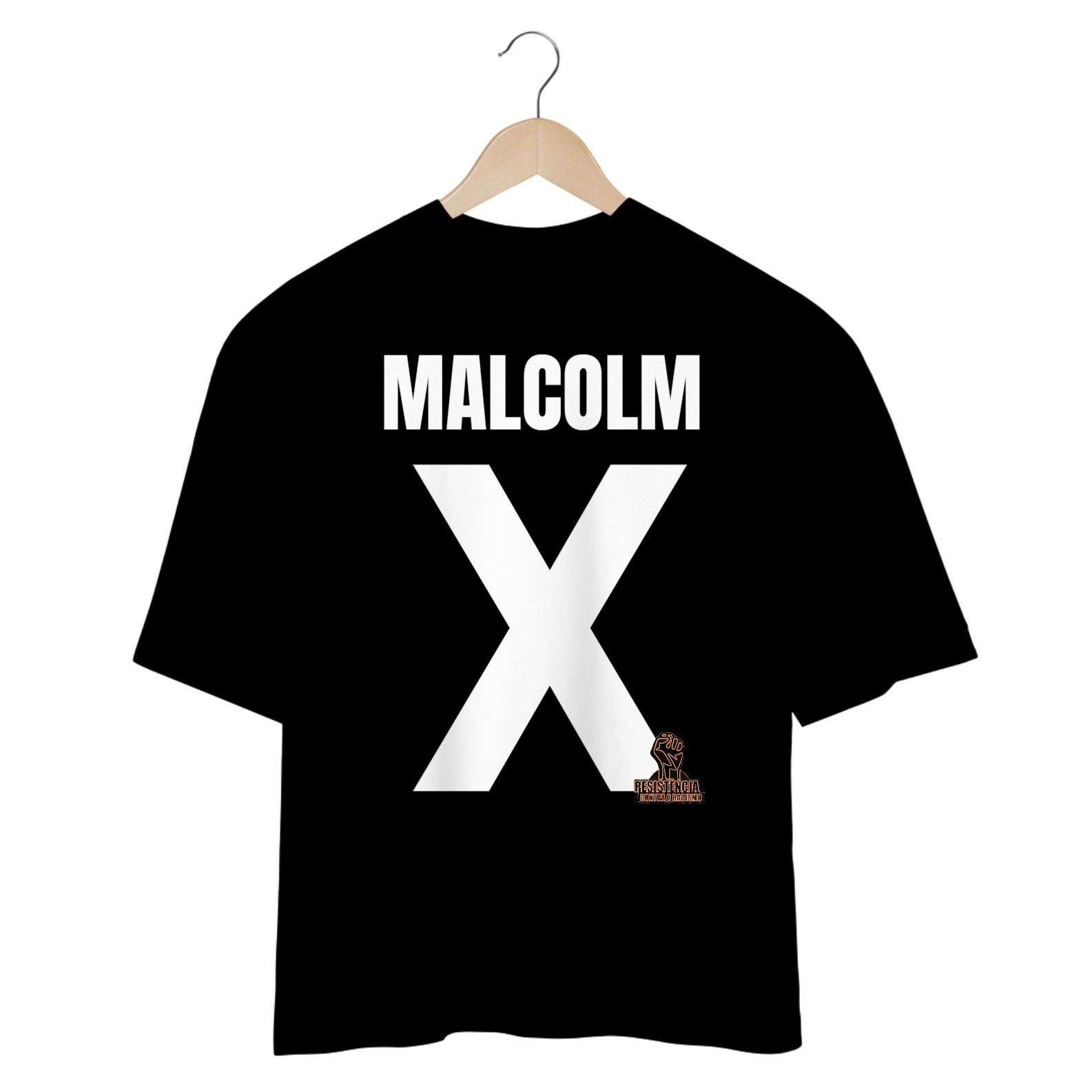 camisa oversized Malcolm x