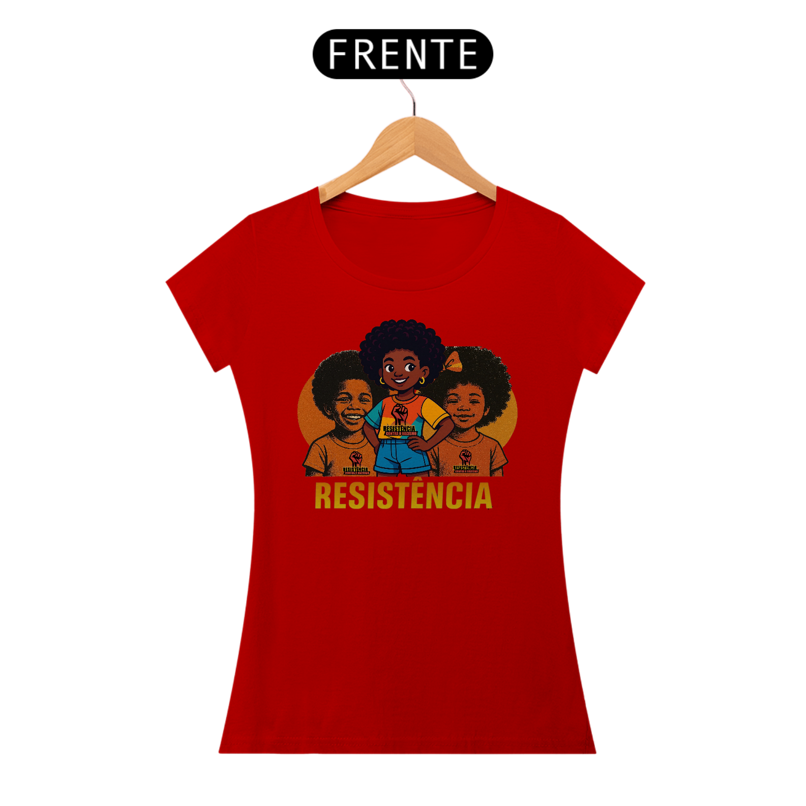 Camisa feminina crianças resistência