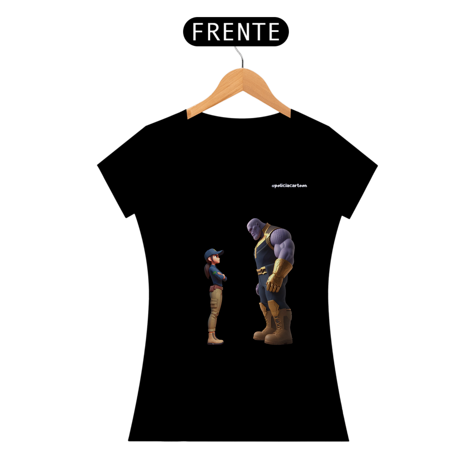 Nome do produto: CAMISA FEMININA ADULTA - THANOS - CORES ESCURAS