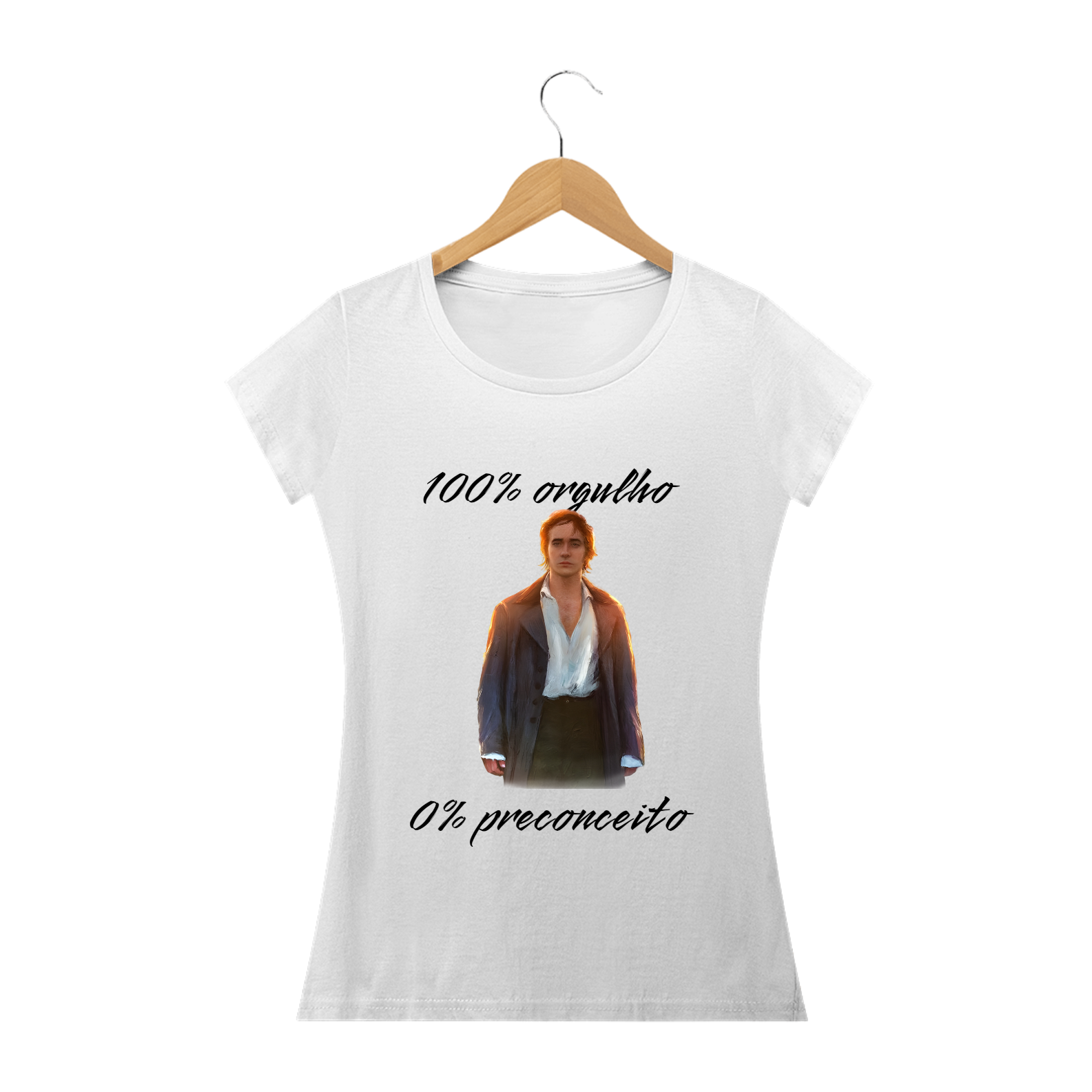 Nome do produto: Camiseta Baby Long Orgulho e Preconceito