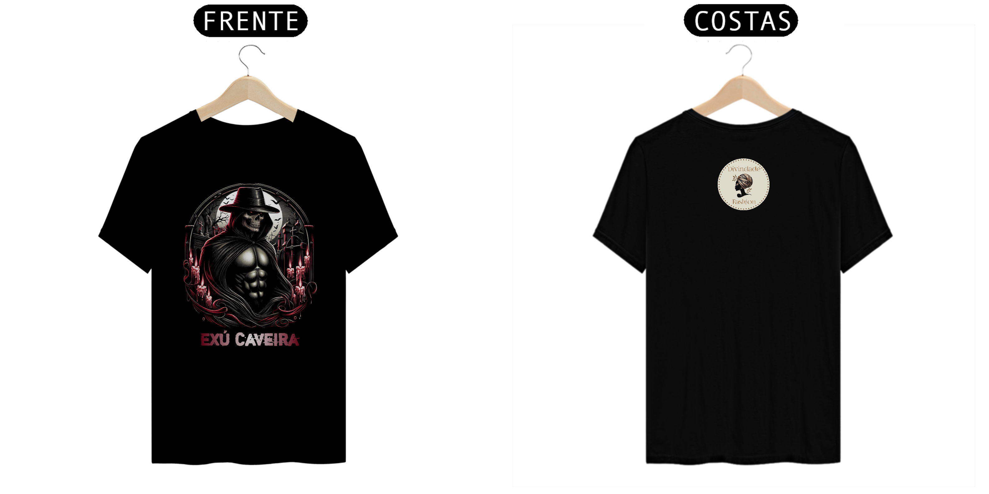 Nome do produto: Camiseta Uniseex Exú Caveira