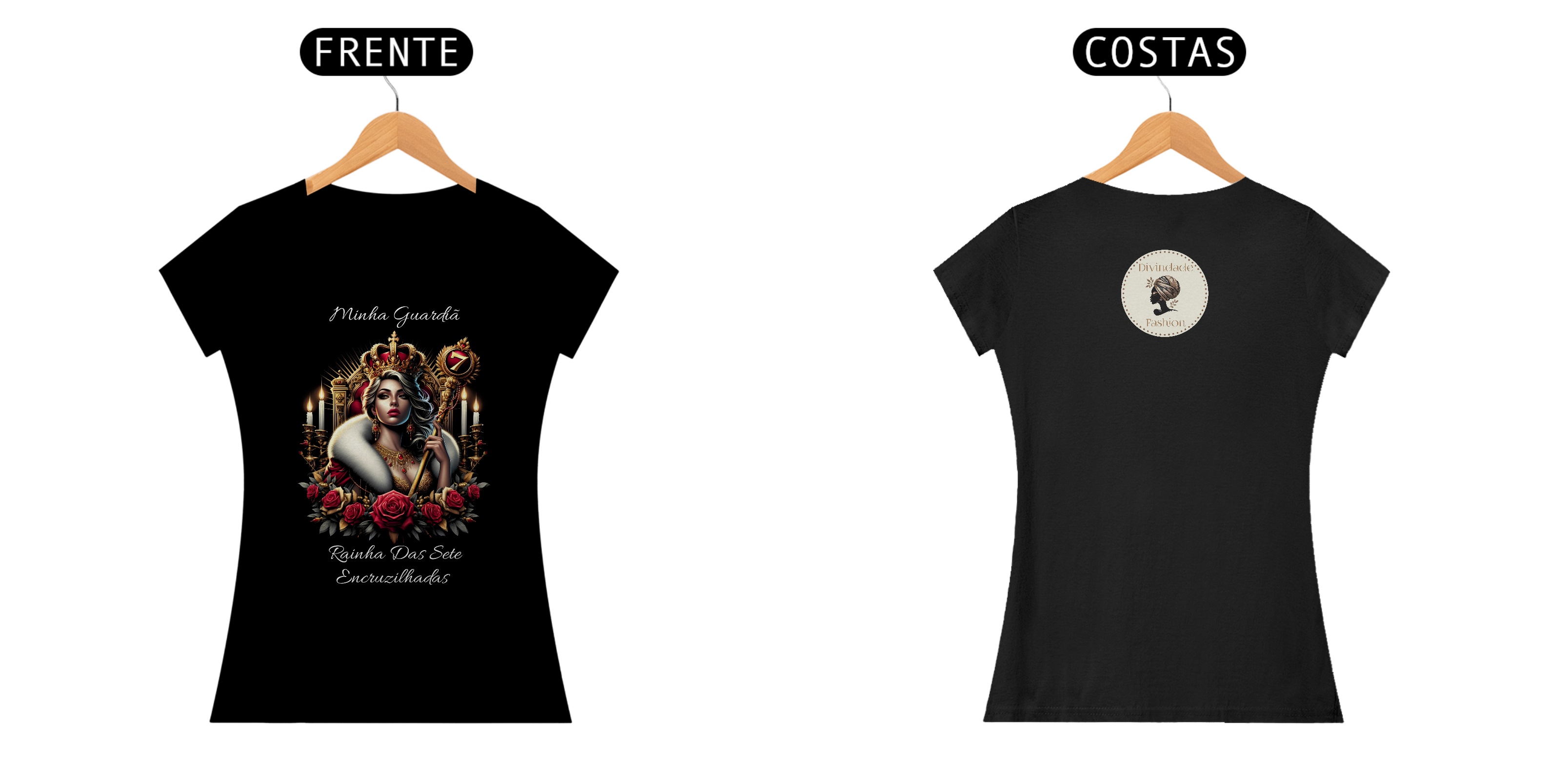 Nome do produto: Camiseta Rainha Das Sete Encruzilhadas