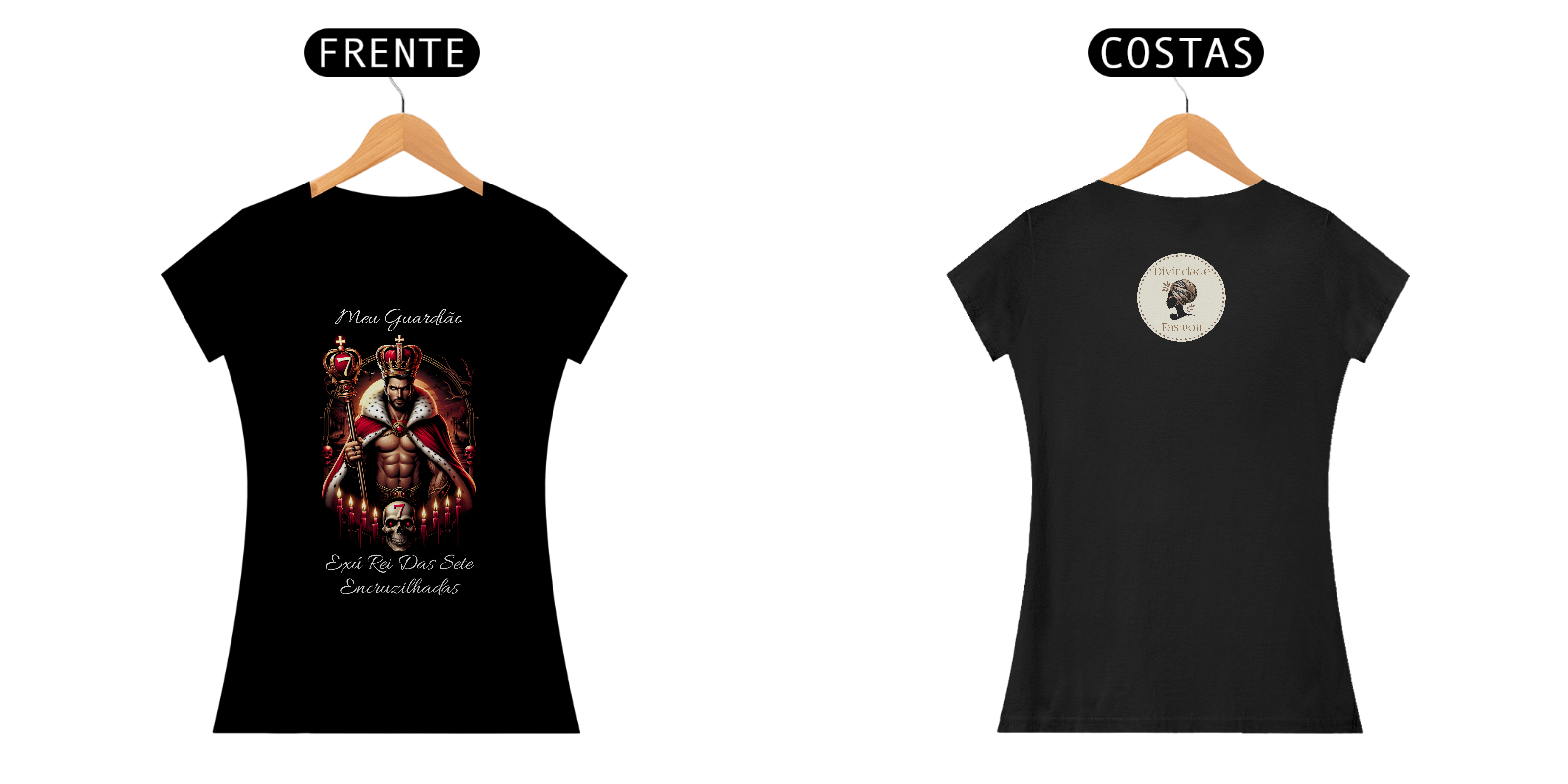 Nome do produto: Camiseta Exú Rei Das Sete Encruzilhadas 