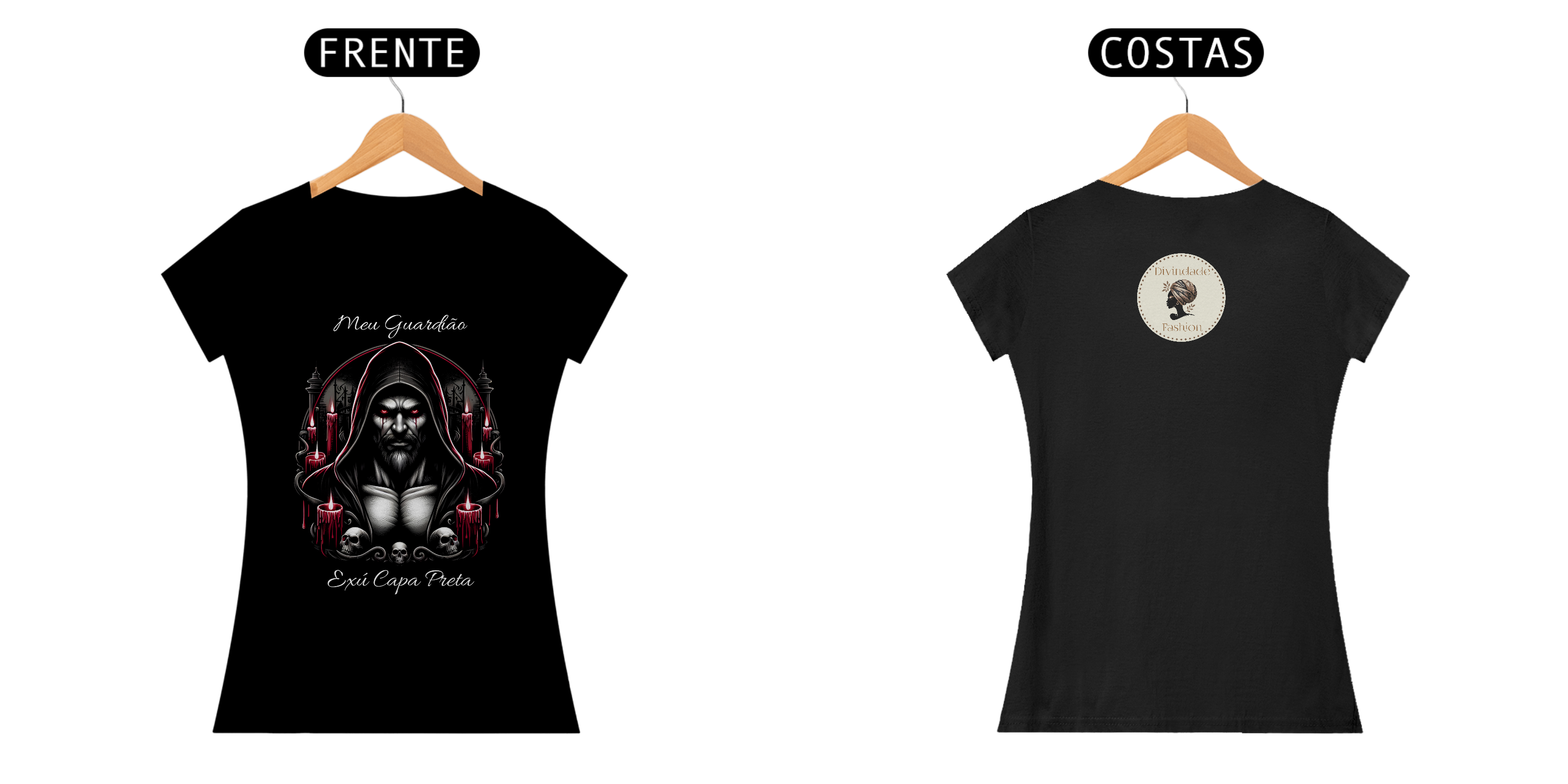 Nome do produto: Camiseta Exú Capa Preta