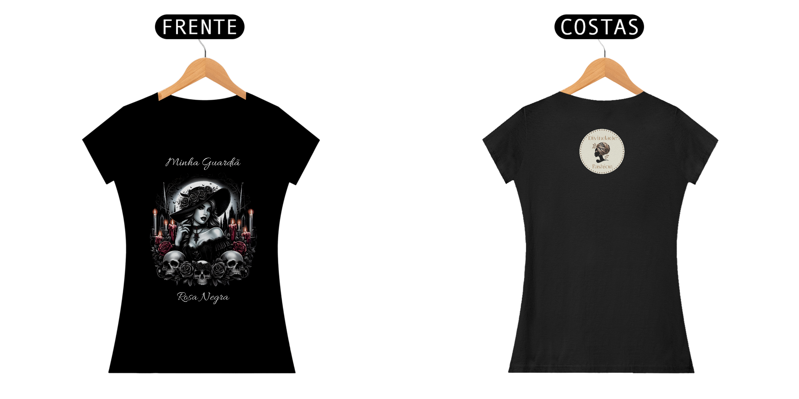 Nome do produto: Camiseta Rosa Negra