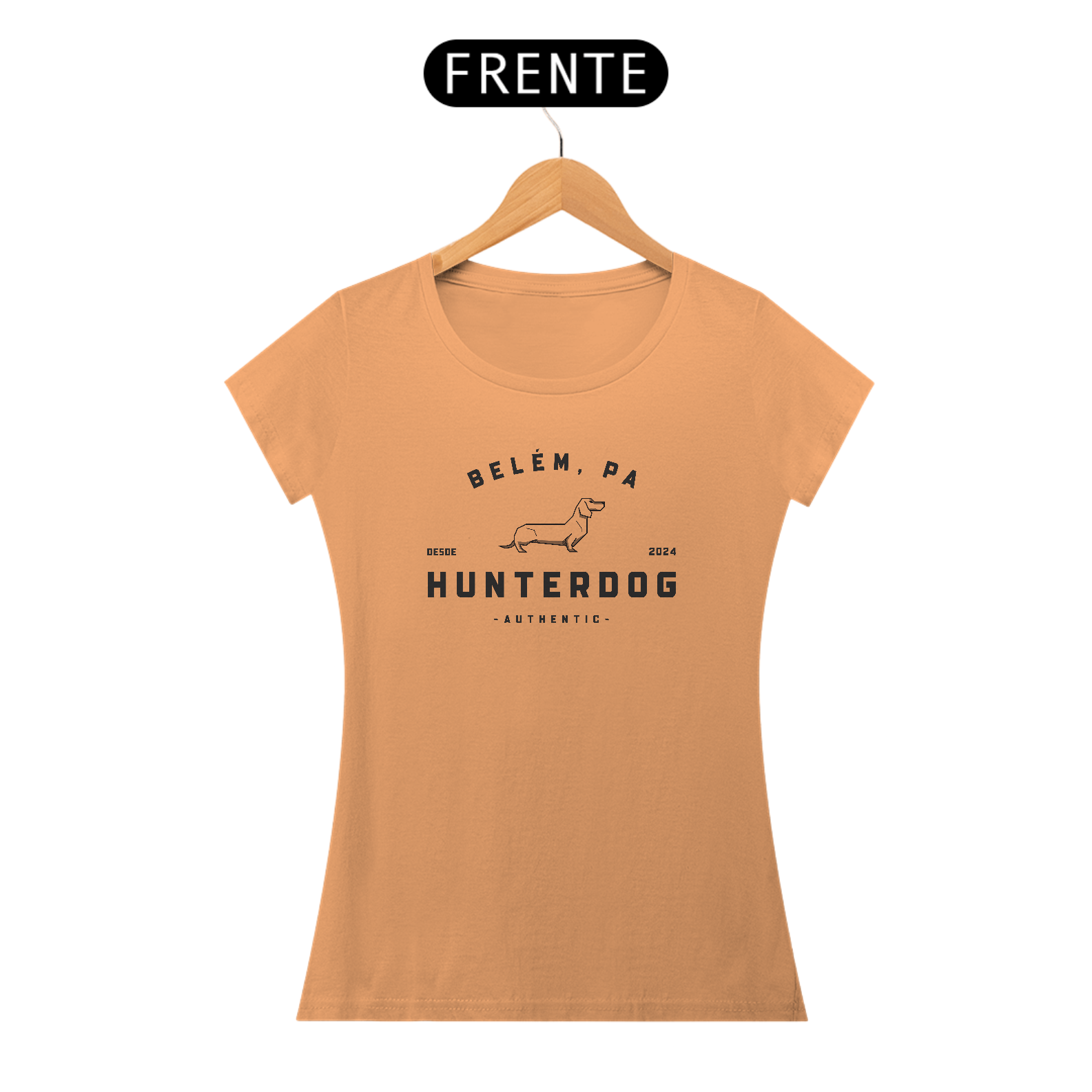 Nome do produto: CAMISETA ESTONADA FEMININA HUNTER DOG BELÉM PA