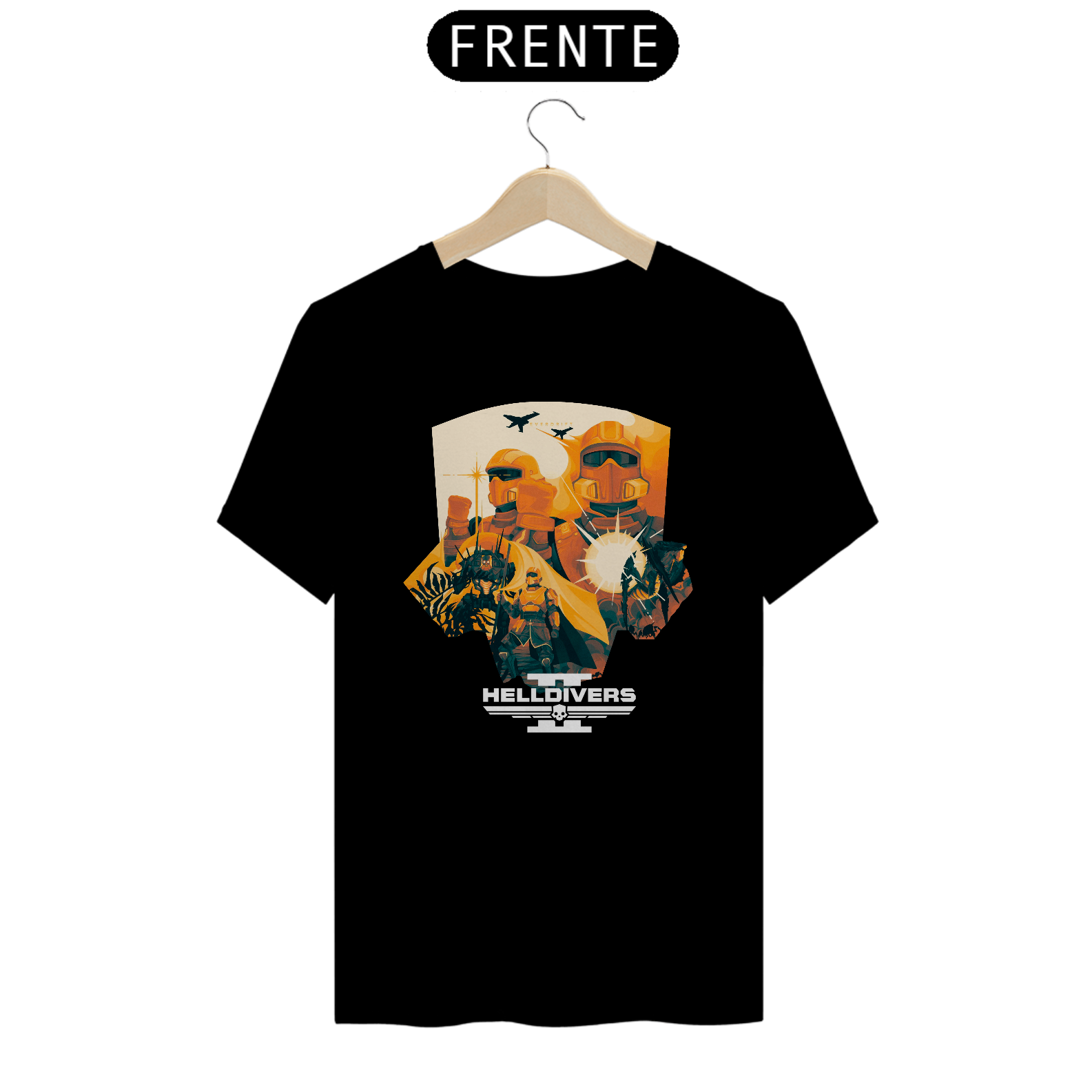 Nome do produto: CAMISA HELLDIVERS PRETO 2