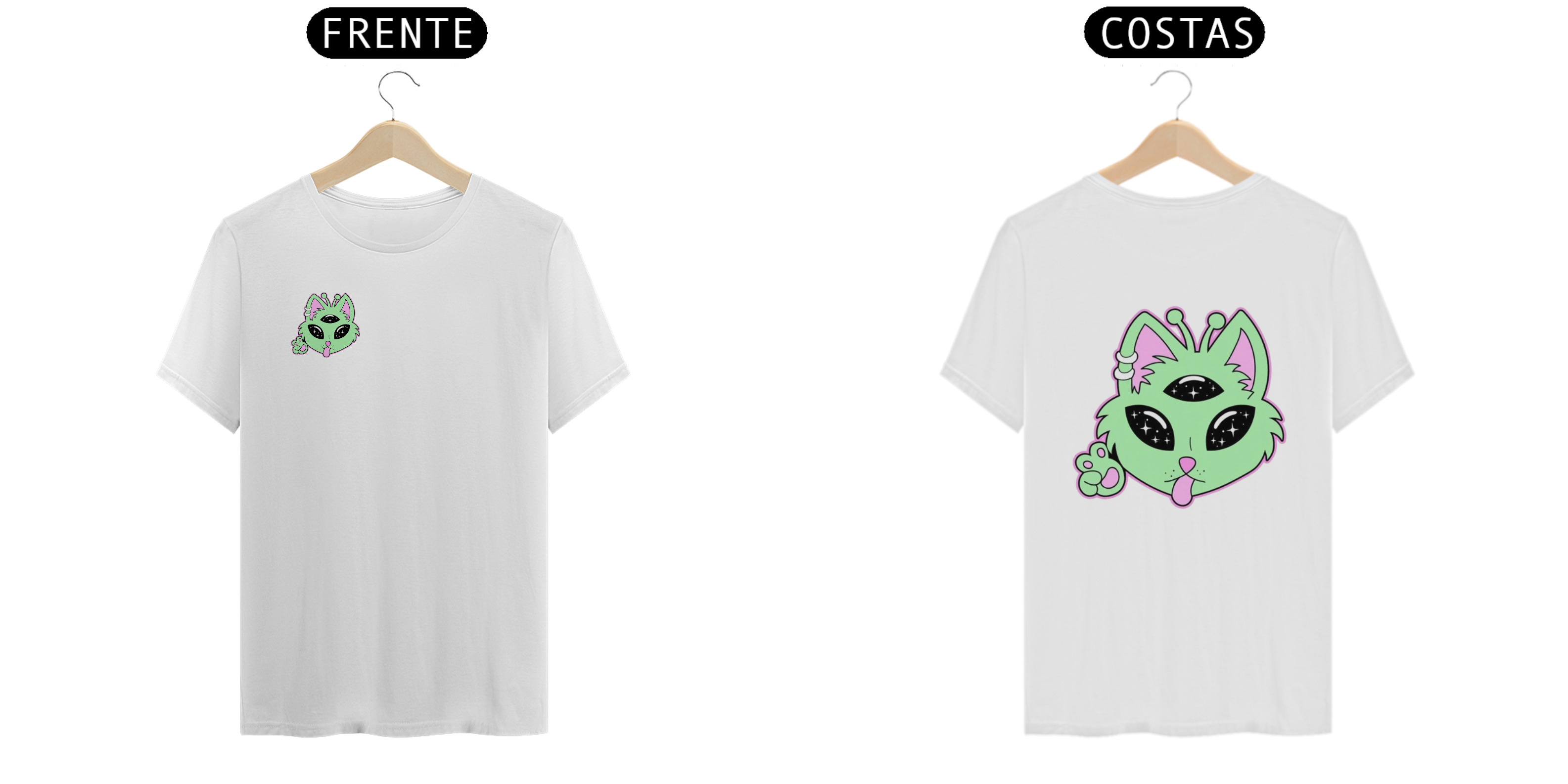 Nome do produto: camisa gato alien