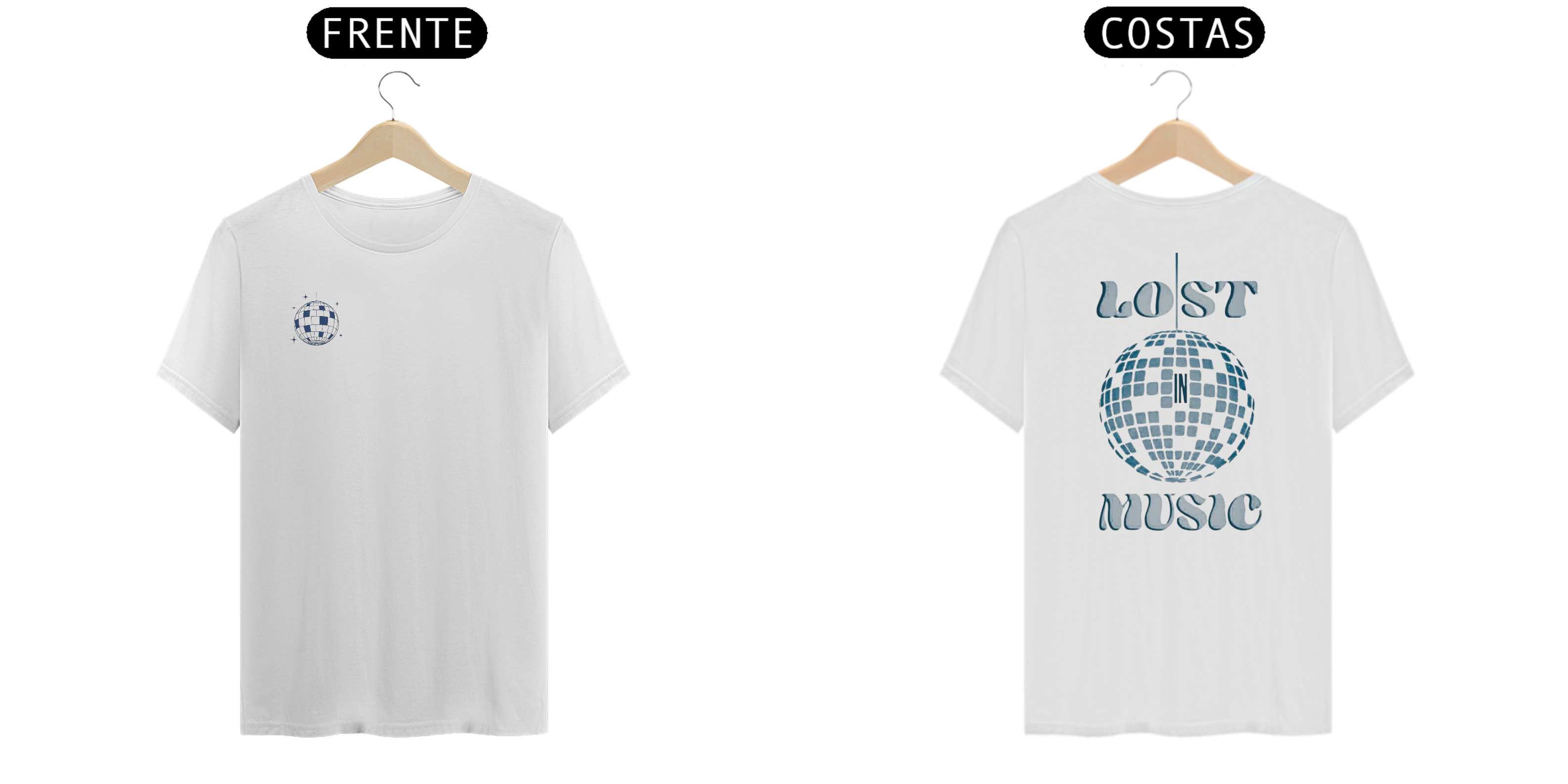 Nome do produto: camisa lost in music AZUL