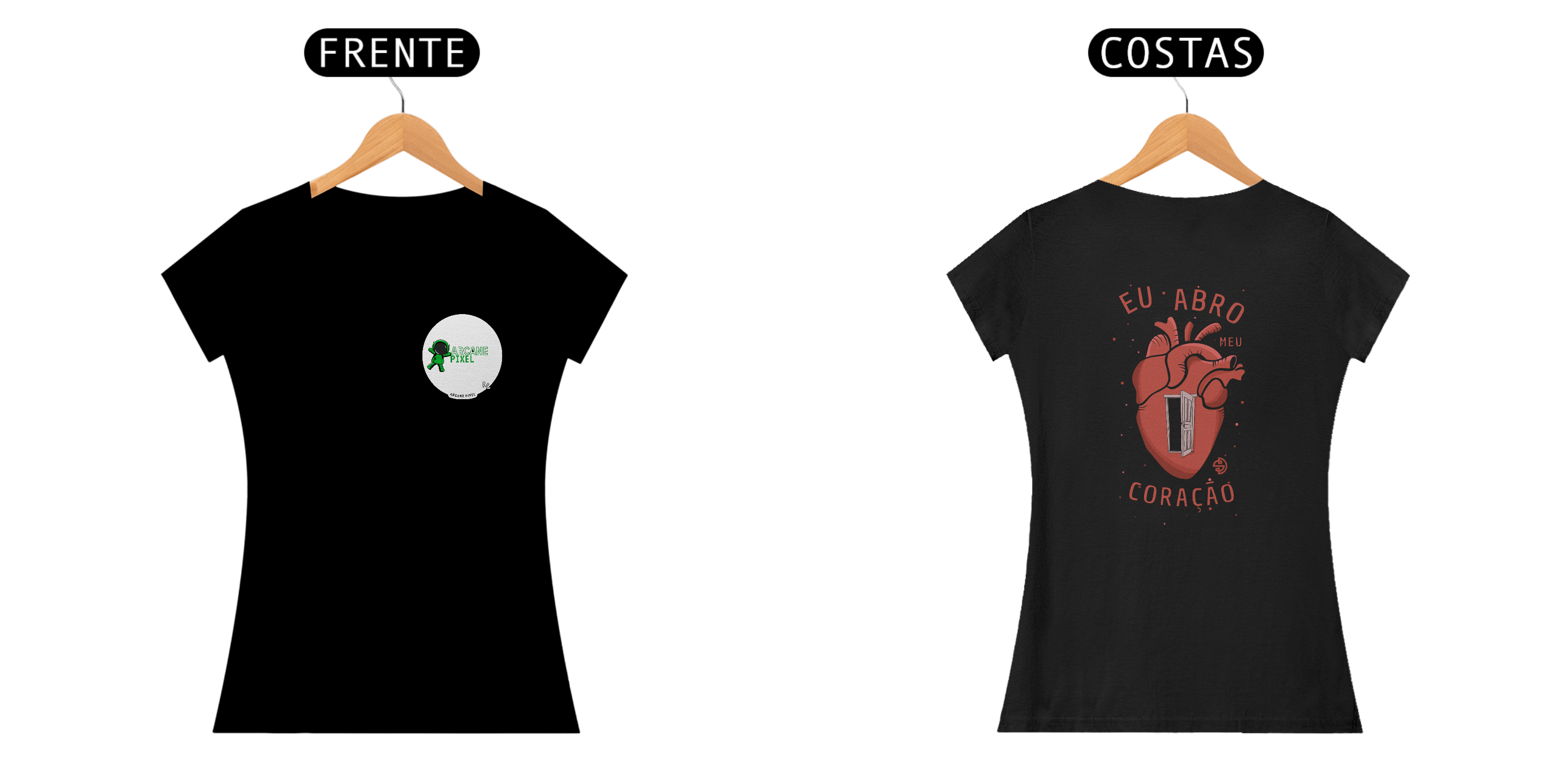 Nome do produto: CAMISETA T-SHIRT STANDARD BABY LONG - EU ABRO MEU CORAÇÃO