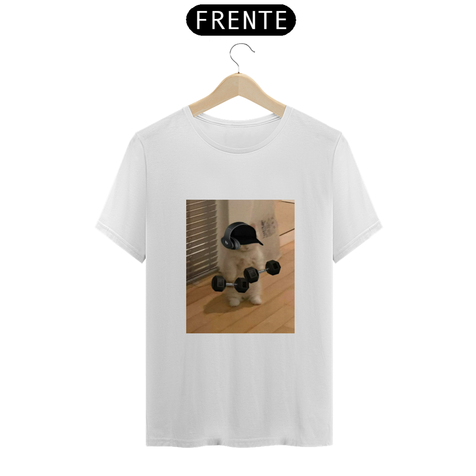 Nome do produto: camisa estampa gato musculoso