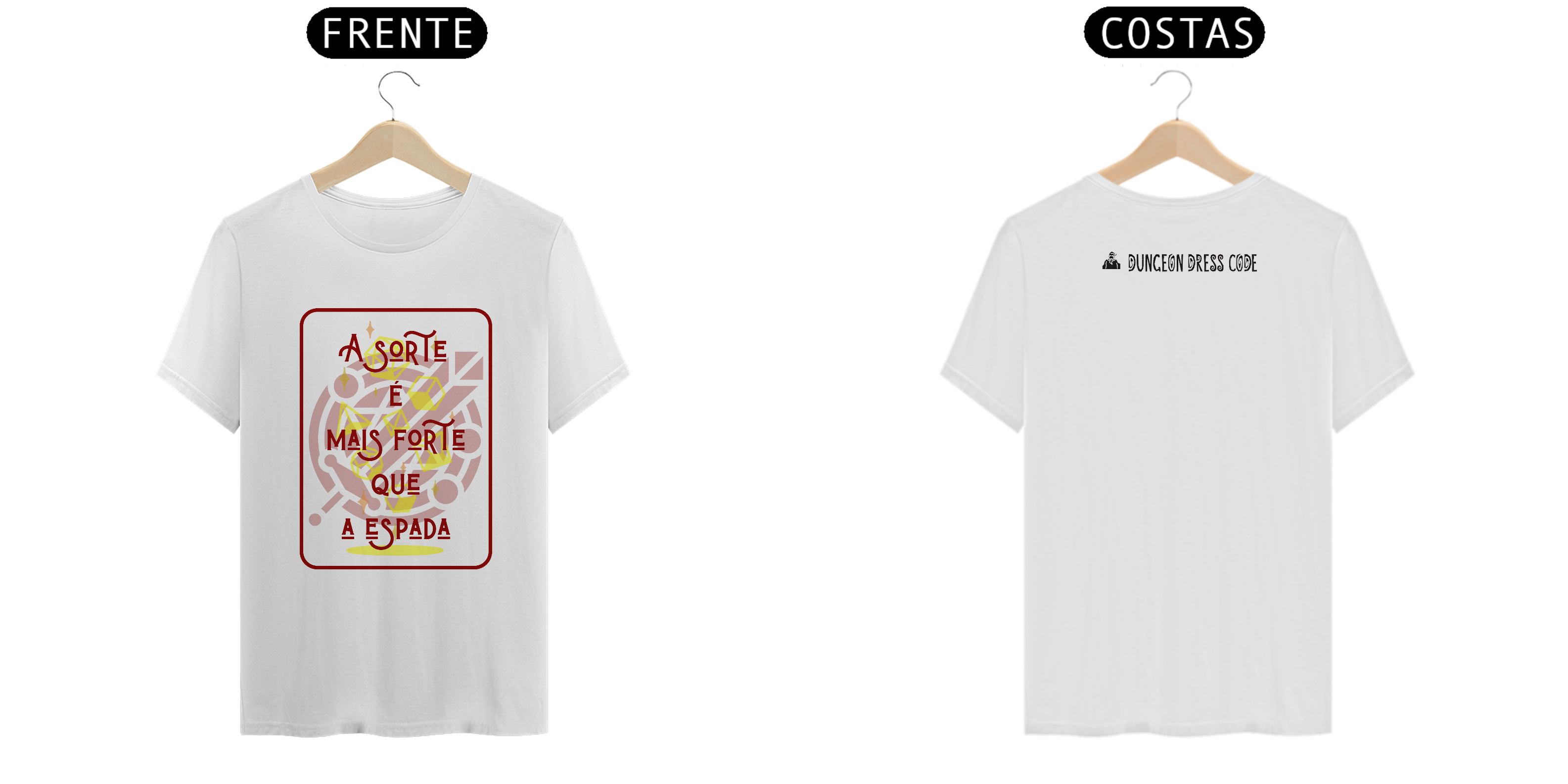 Nome do produto: Camiseta A sorte é mais forte que a espada