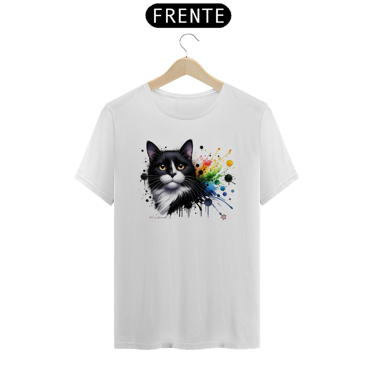 Nome do produto: Gato Preto e Branco: Contraste Perfeito