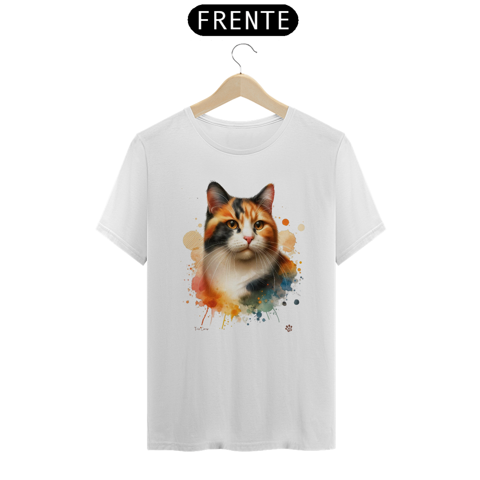 Nome do produto: Gato de Três Cores: Elegância Tripla