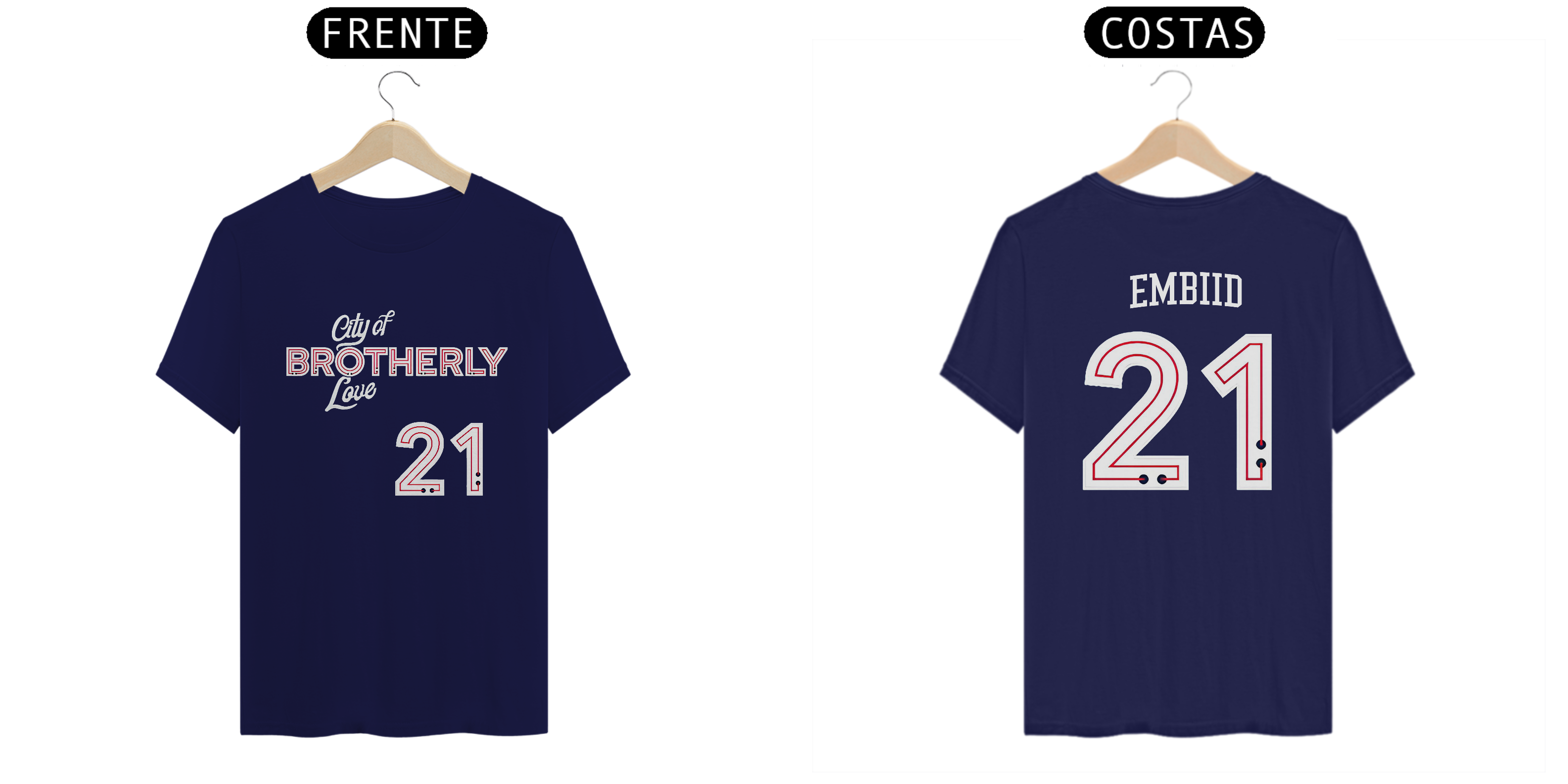 Nome do produto: Camiseta Philadelphia 76ers - City of Brotherly Love - Joel Embiid