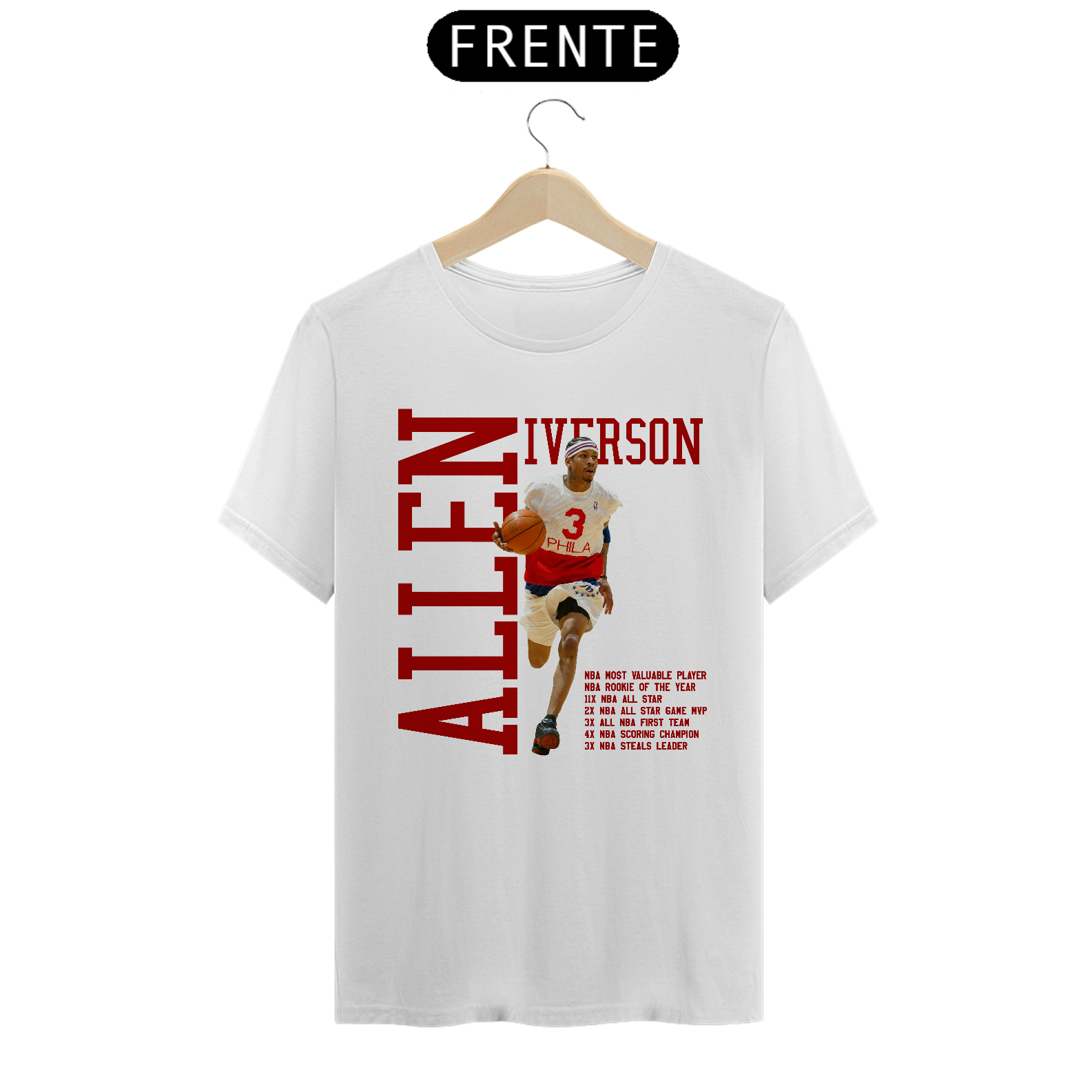 Nome do produto: Camiseta Allen Iverson - Philadelphia 76ers