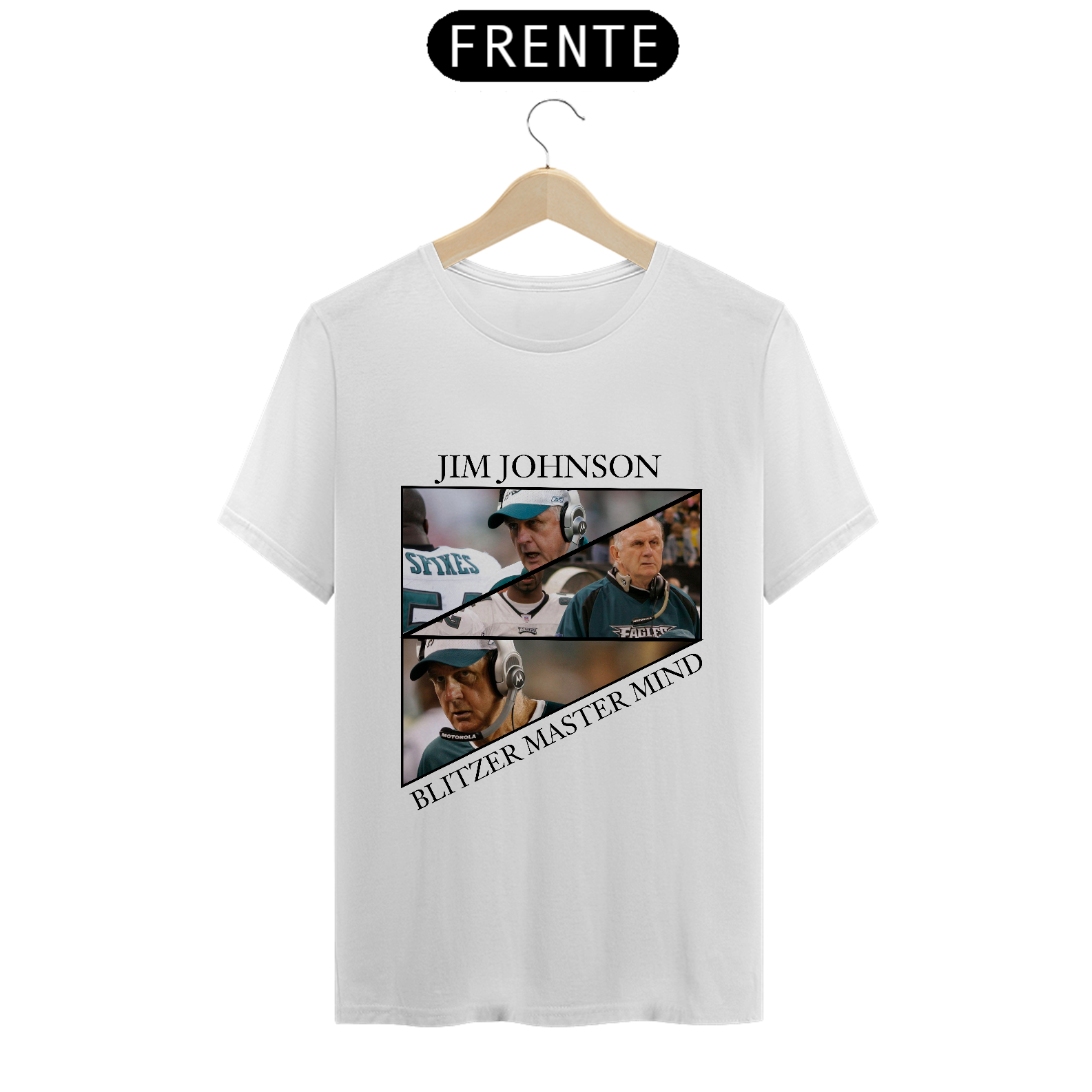 Nome do produto: Camiseta Jim Johnson - Coordenador Defensivo