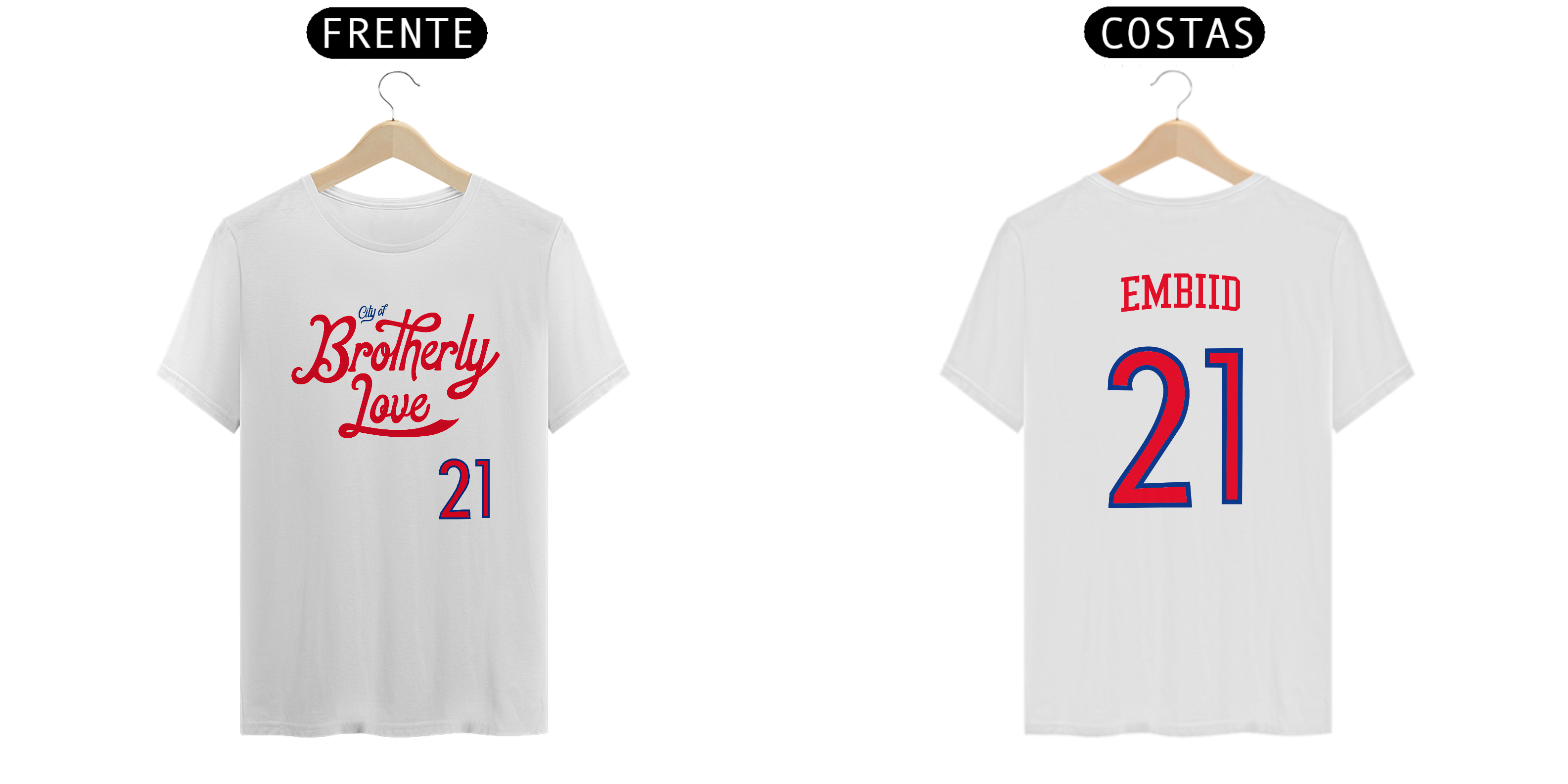 Nome do produto: Camiseta Philadelphia 76ers City of Brotherly Love - Joel Embiid