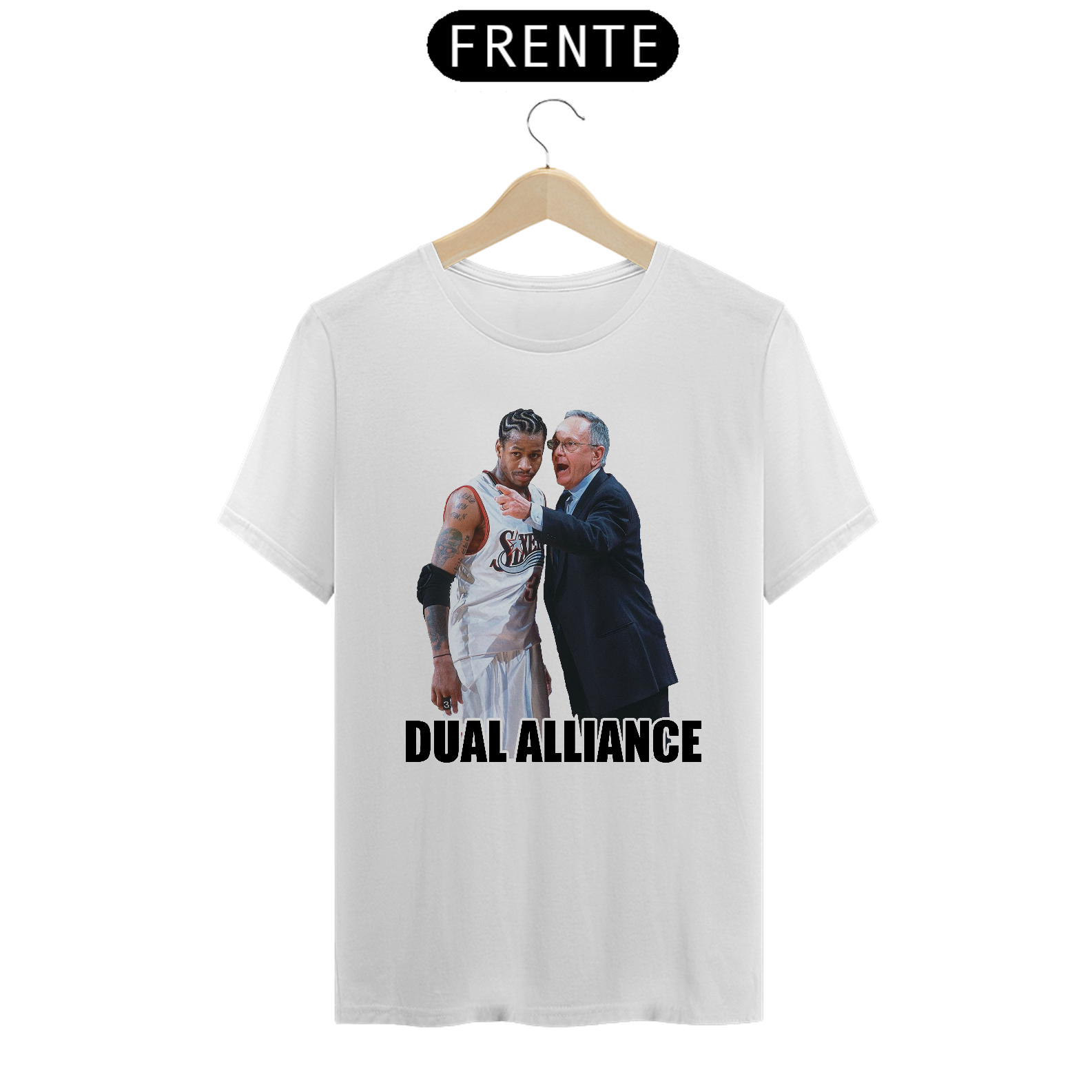Nome do produto: Camiseta Allen Iverson e Larry Brown Dual Alliance - Philadelphia 76ers