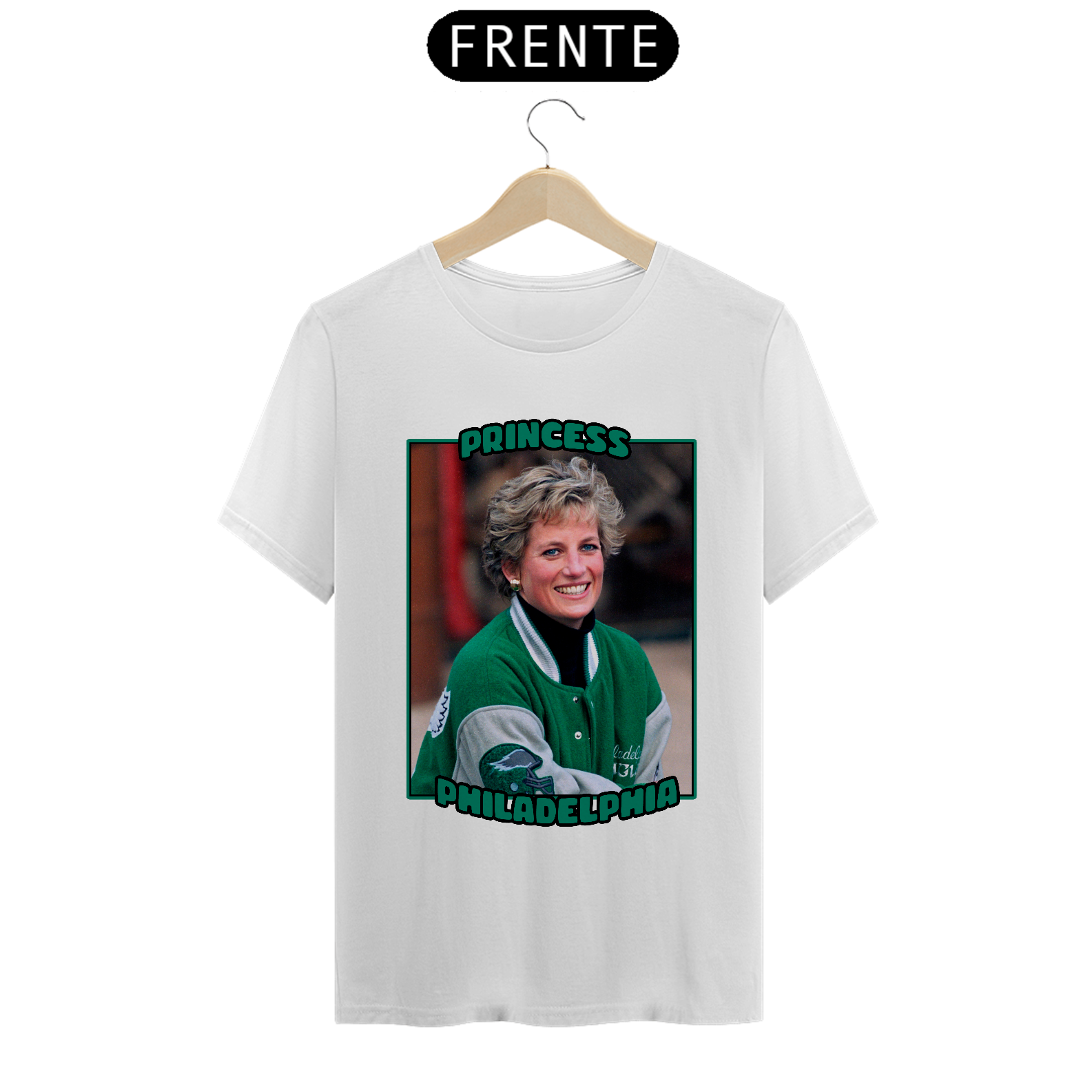 Nome do produto: Camiseta Princesa Diana Philadlephia Eagles