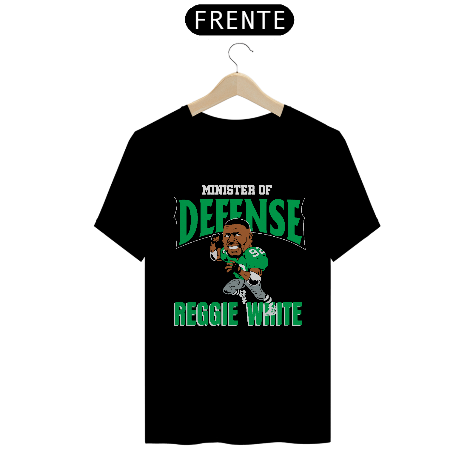 Nome do produto: Camiseta Reggie White - Minister of Defense - Philadelphia Eagles