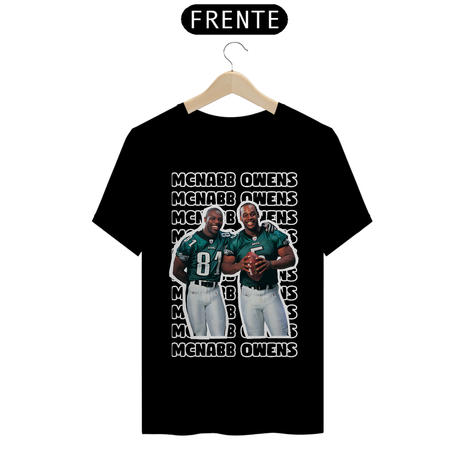 Nome do produto: Camiseta Donovan McNabb e Terrell Owens - Philadelphia Eagles