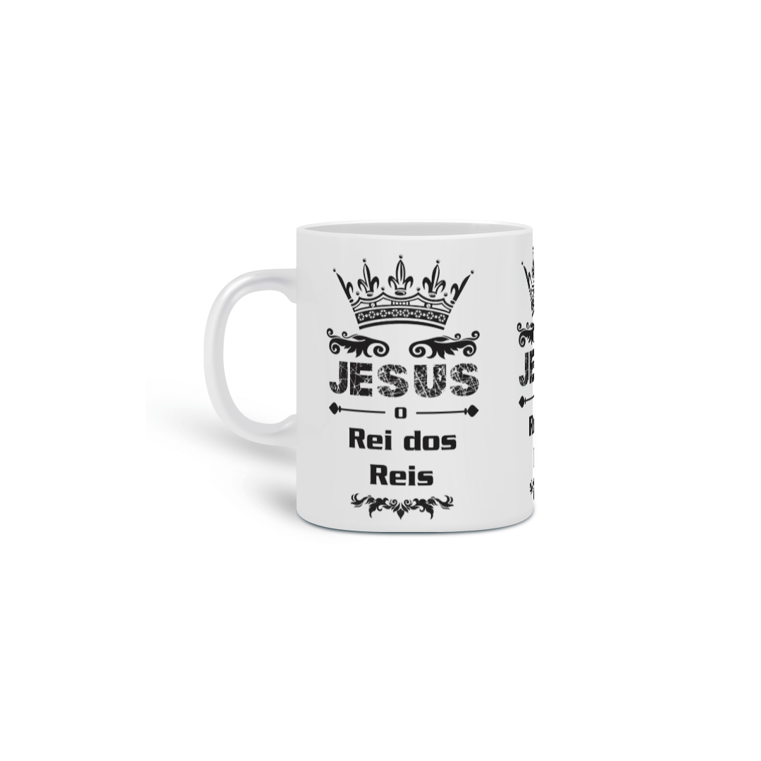 Nome do produto: CANECA JESUS REI DOS REIS 
