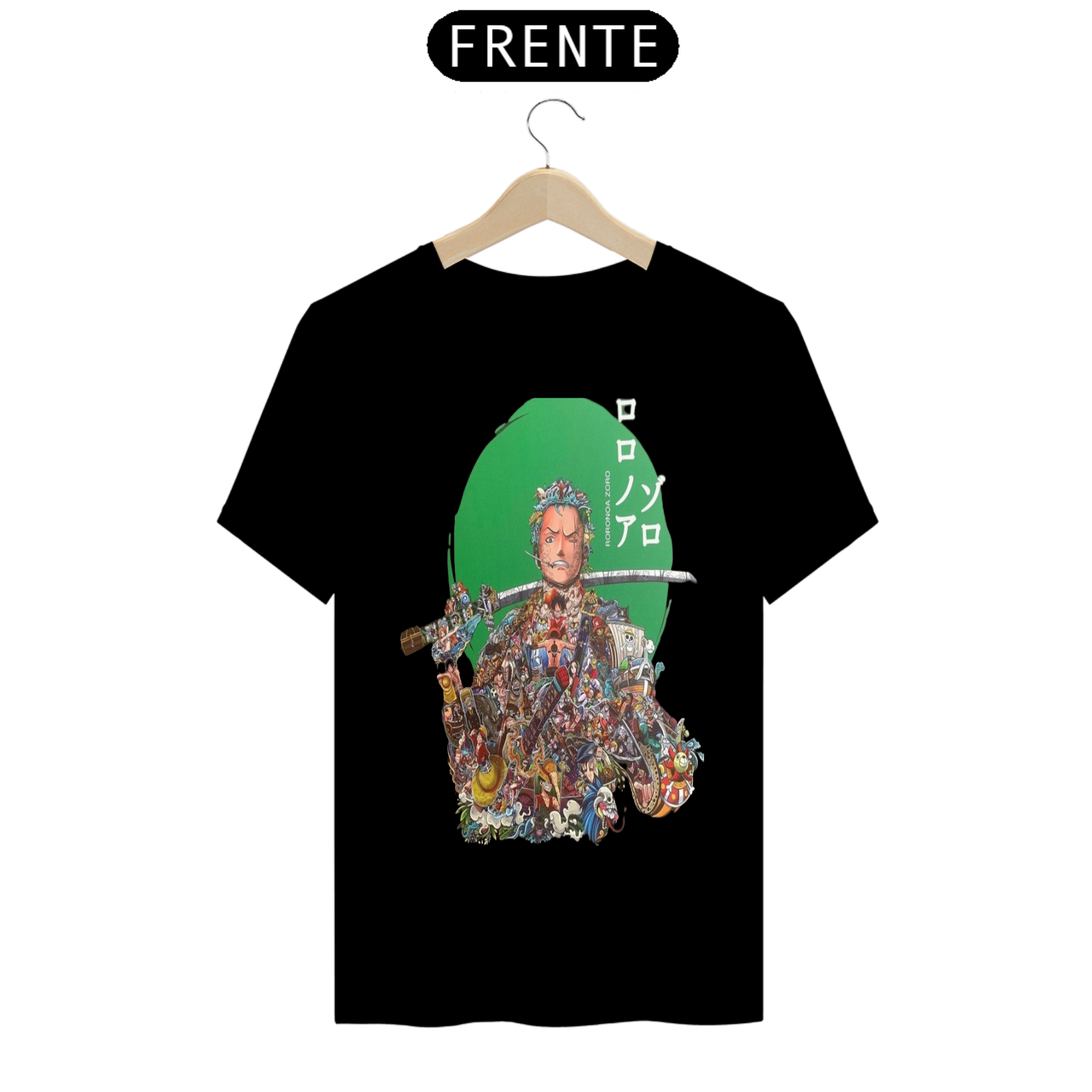 Nome do produto: Camisa Roronoa Zoro Art - One Piece