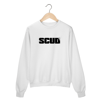 Moletom Prime SCUD branco - imp.: frente/costas.