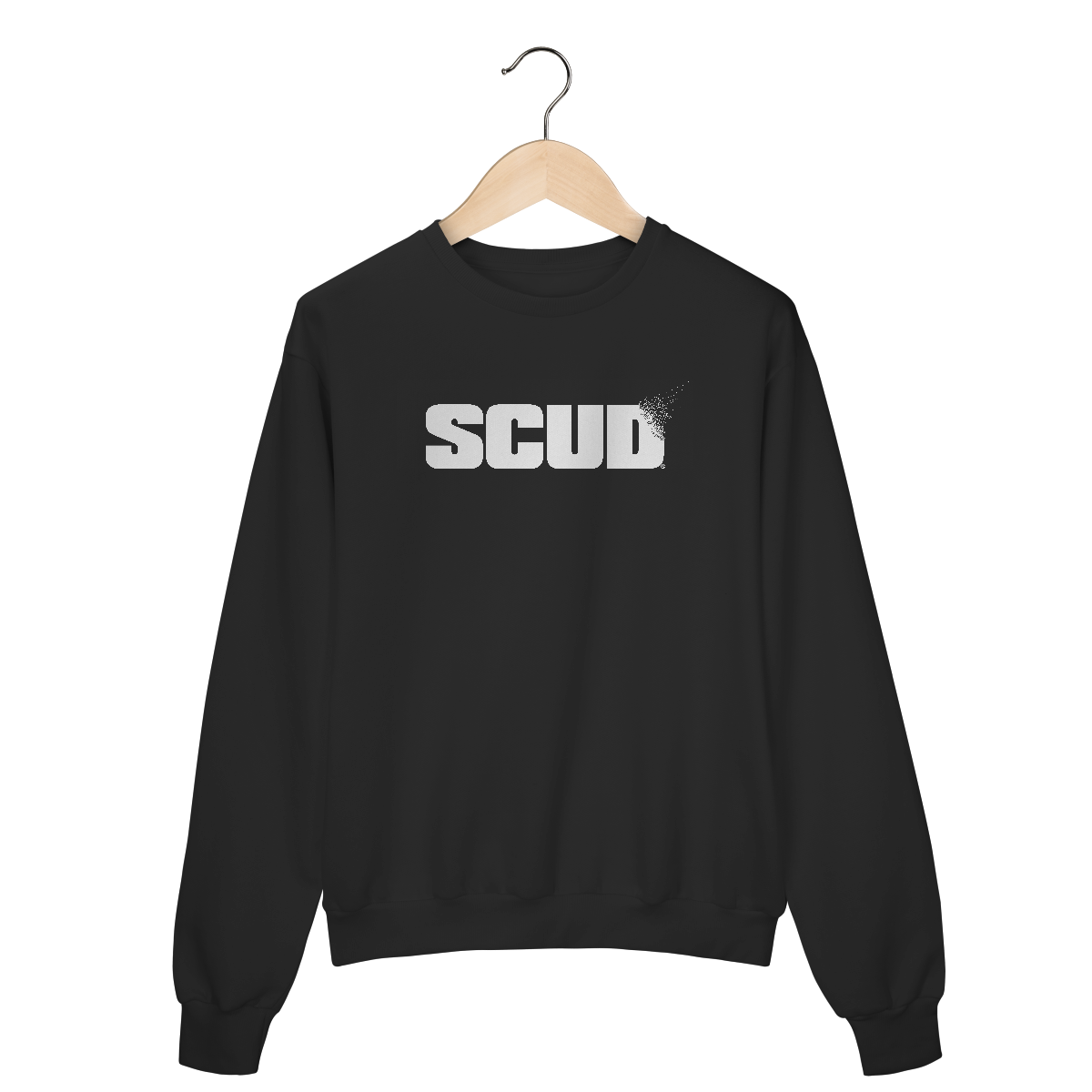 Moletom Prime SCUD preto - imp.: frente/costas.