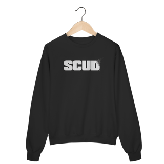 Moletom Prime SCUD preto - imp.: frente/costas.